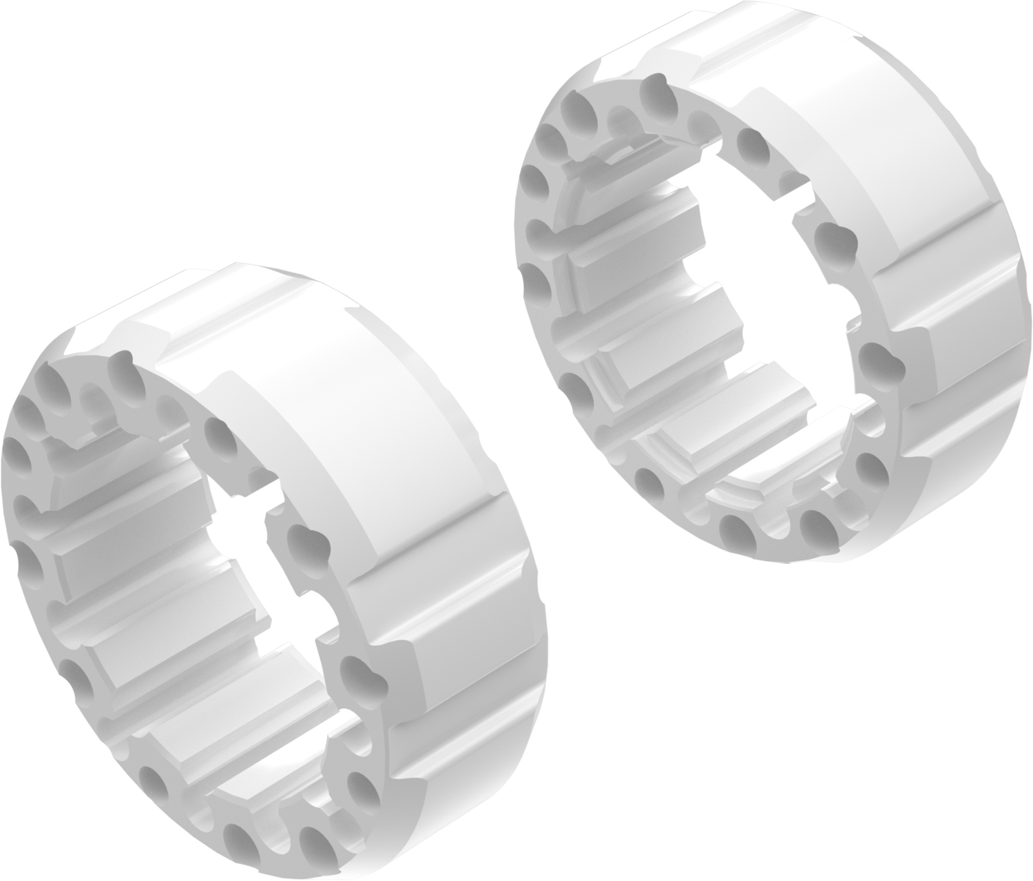 Alargadores de Roda Modelo J 65mm (Sem pernos) Branco CROSSPRO 