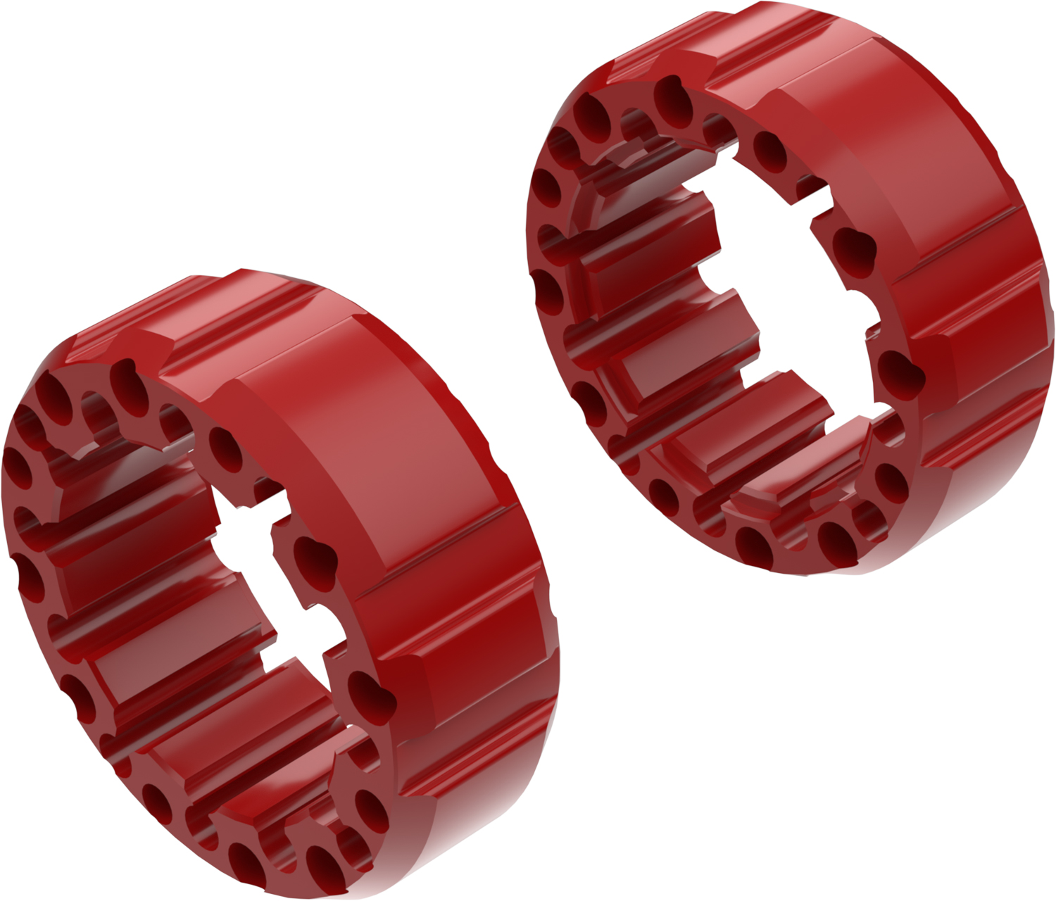 Alargadores de Roda Modelo J 65mm (Sem pernos) Vermelho CROSSPRO 