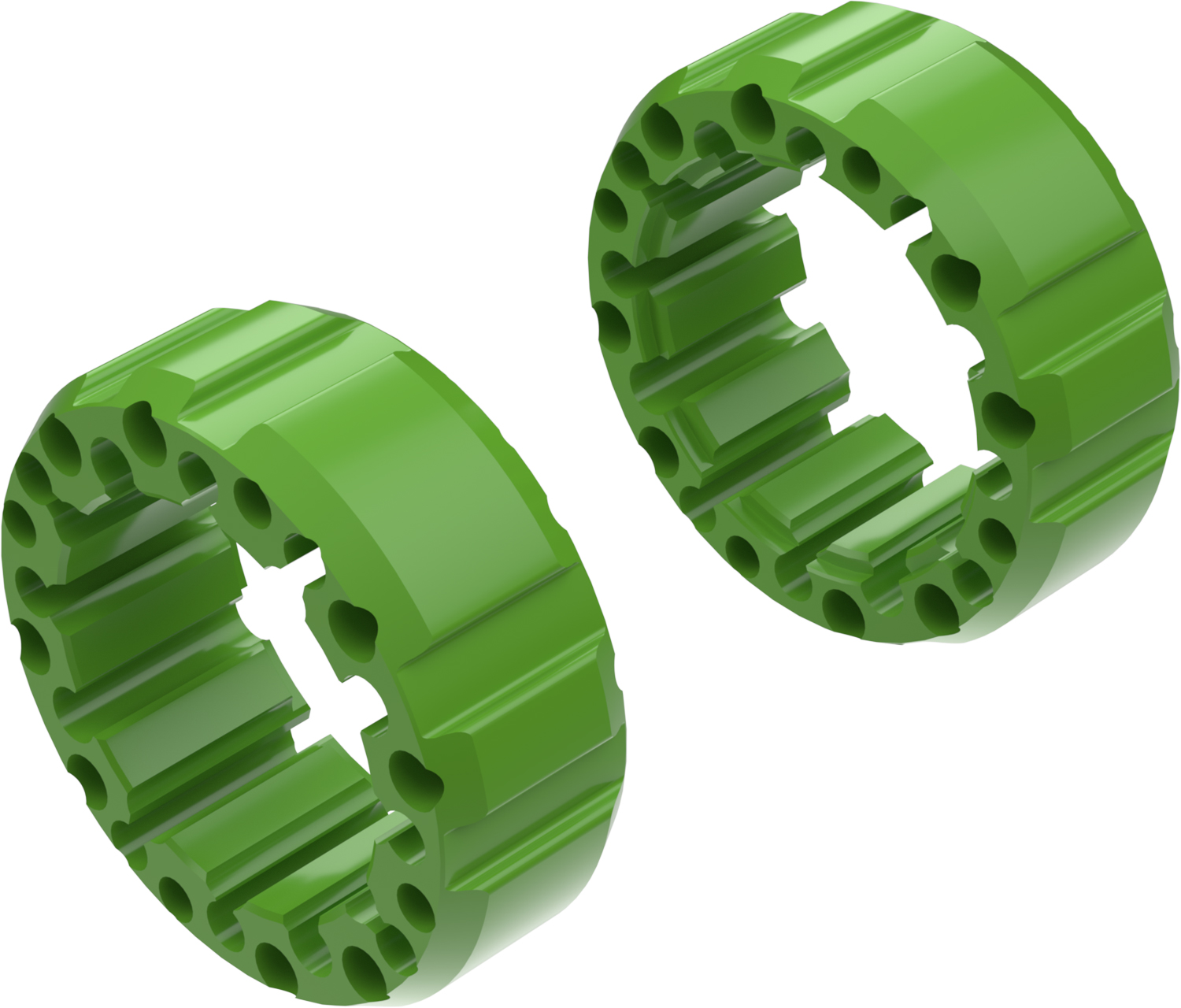 Alargadores de Roda Modelo J 65mm (Sem pernos) Verde CROSSPRO 