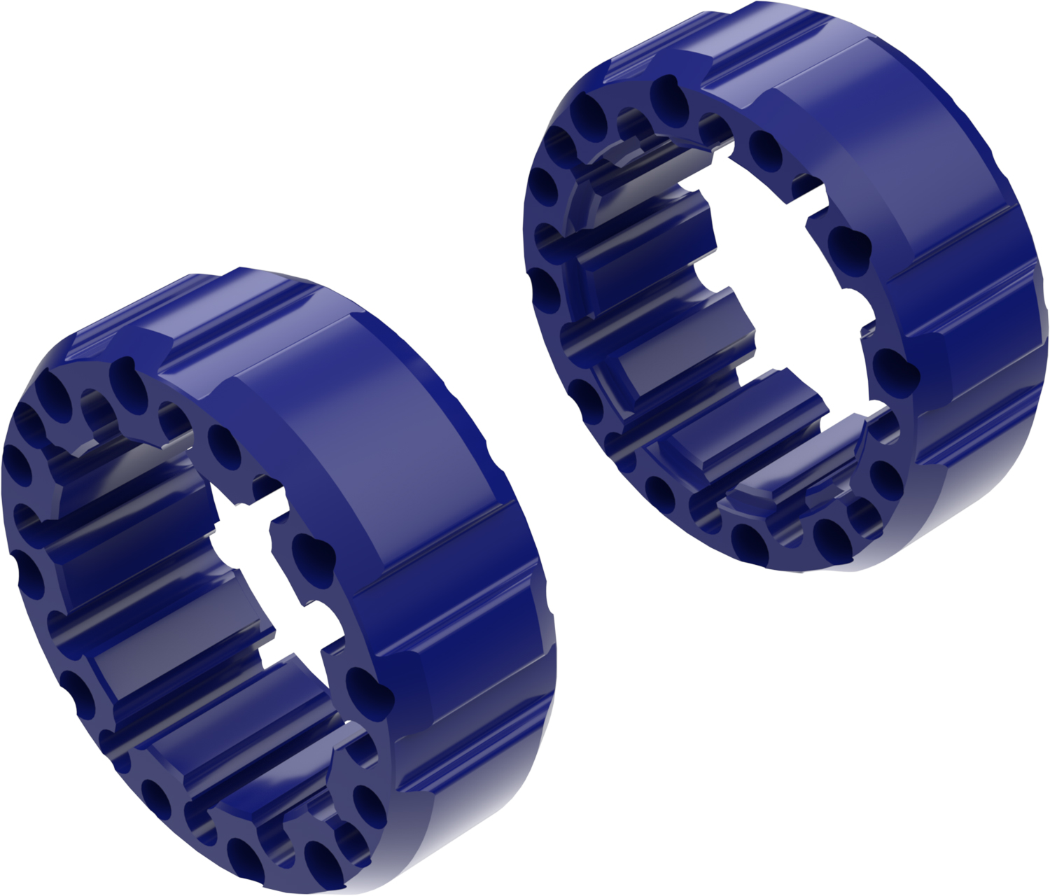 Wheel Spacers Model J 65mm (Without bolts) Blue CROSSPRO 