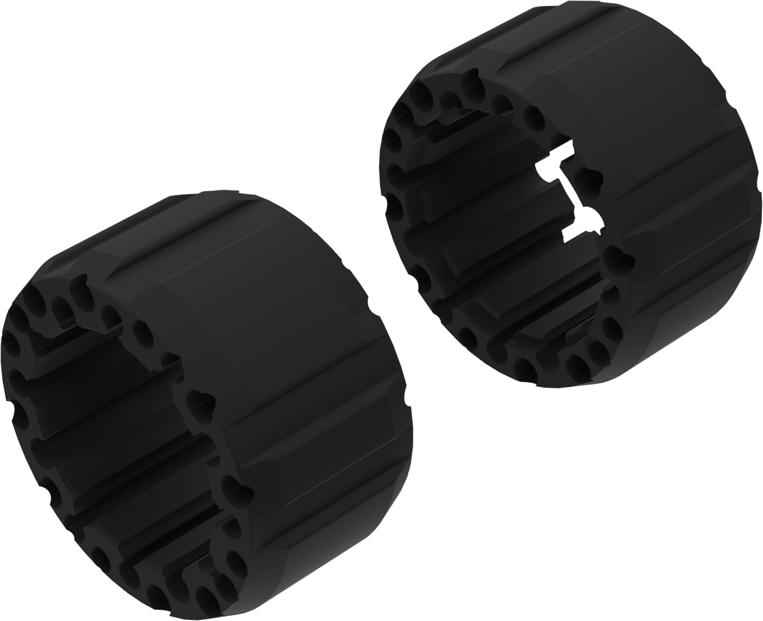 Wheel Spacers Model J 100mm (Without bolts) Textured Black CROSSPRO 