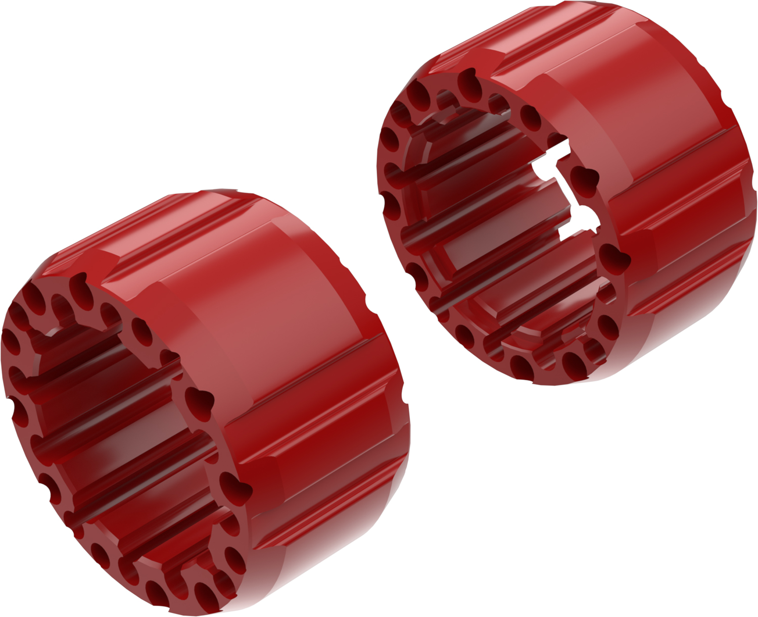 Alargadores de Roda Modelo J 100mm (Sem pernos) Vermelho CROSSPRO 
