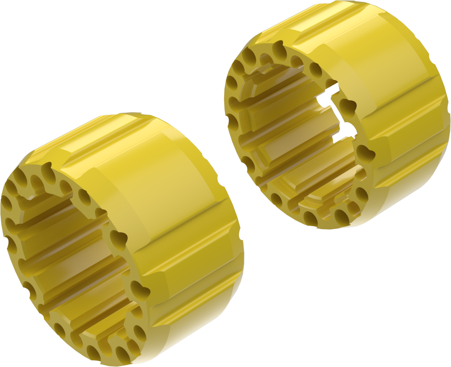 Wheel Spacers Model J 100mm (Without bolts) Yellow CROSSPRO 