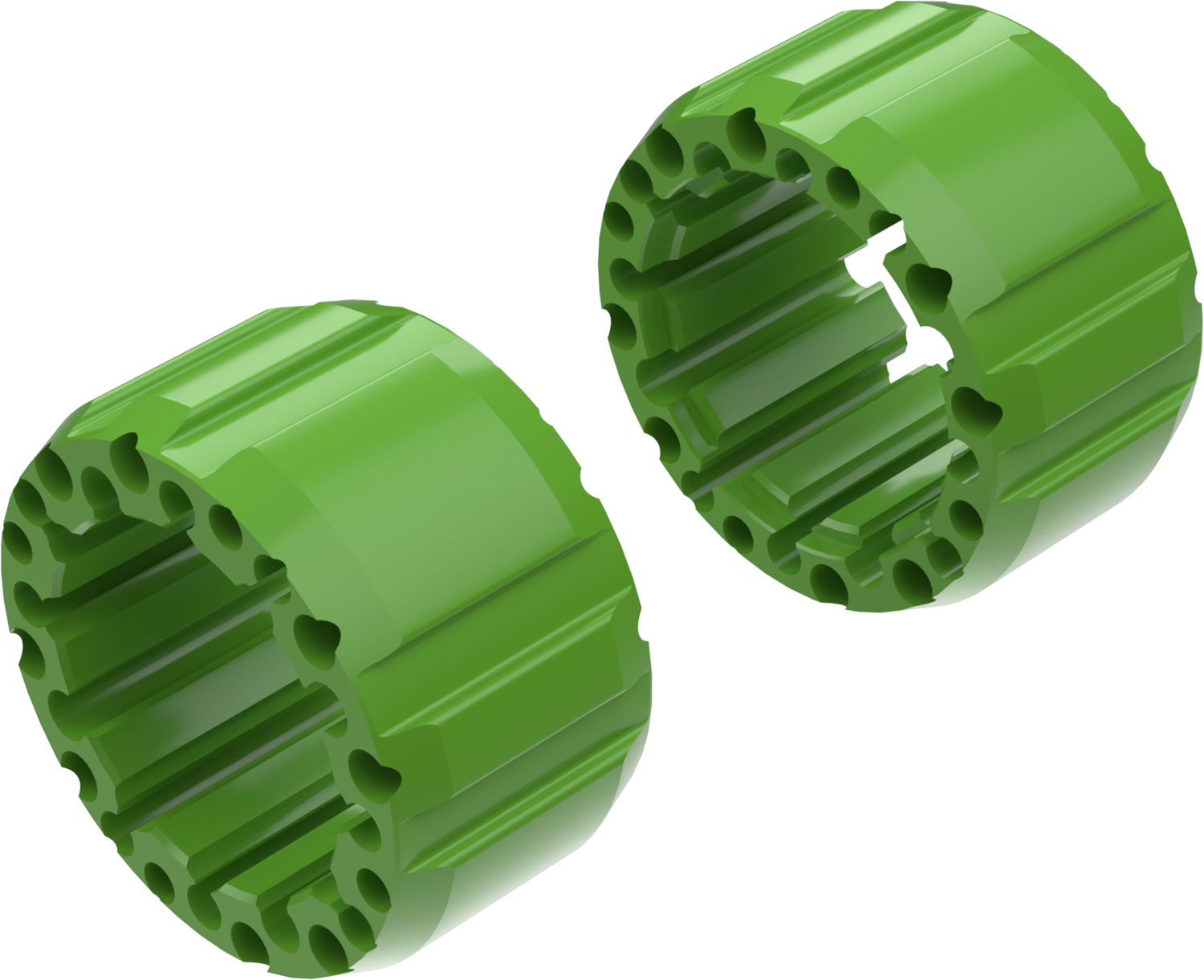 Alargadores de Roda Modelo J 100mm (Sem pernos) Verde CROSSPRO 