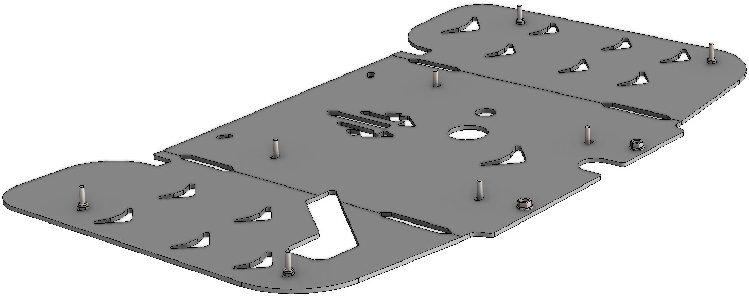 Proteção de Chassi Central Aluminio CROSSPRO 