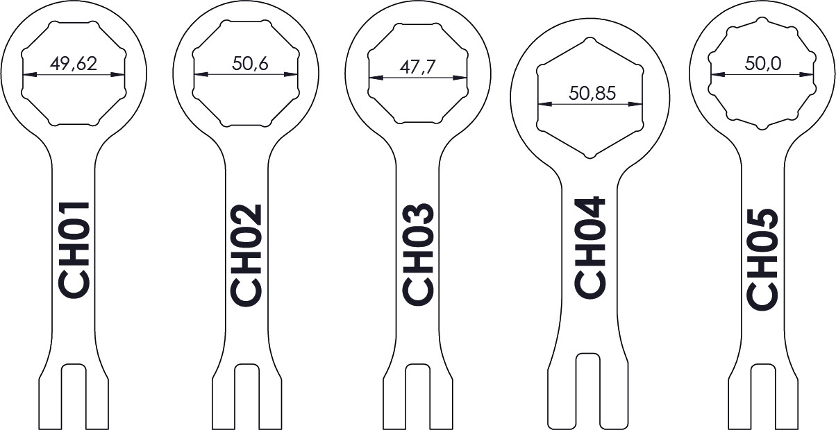 Chave Suspensão 49mm - Octagonal CROSSPRO beta rr 2t 250 2020