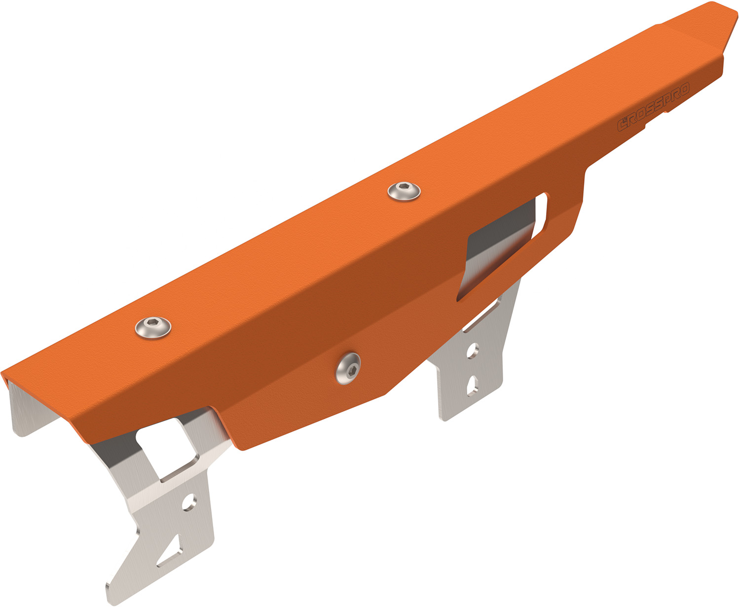 Chain Guard Brushed stainless steel / Textured Orange CROSSPRO 