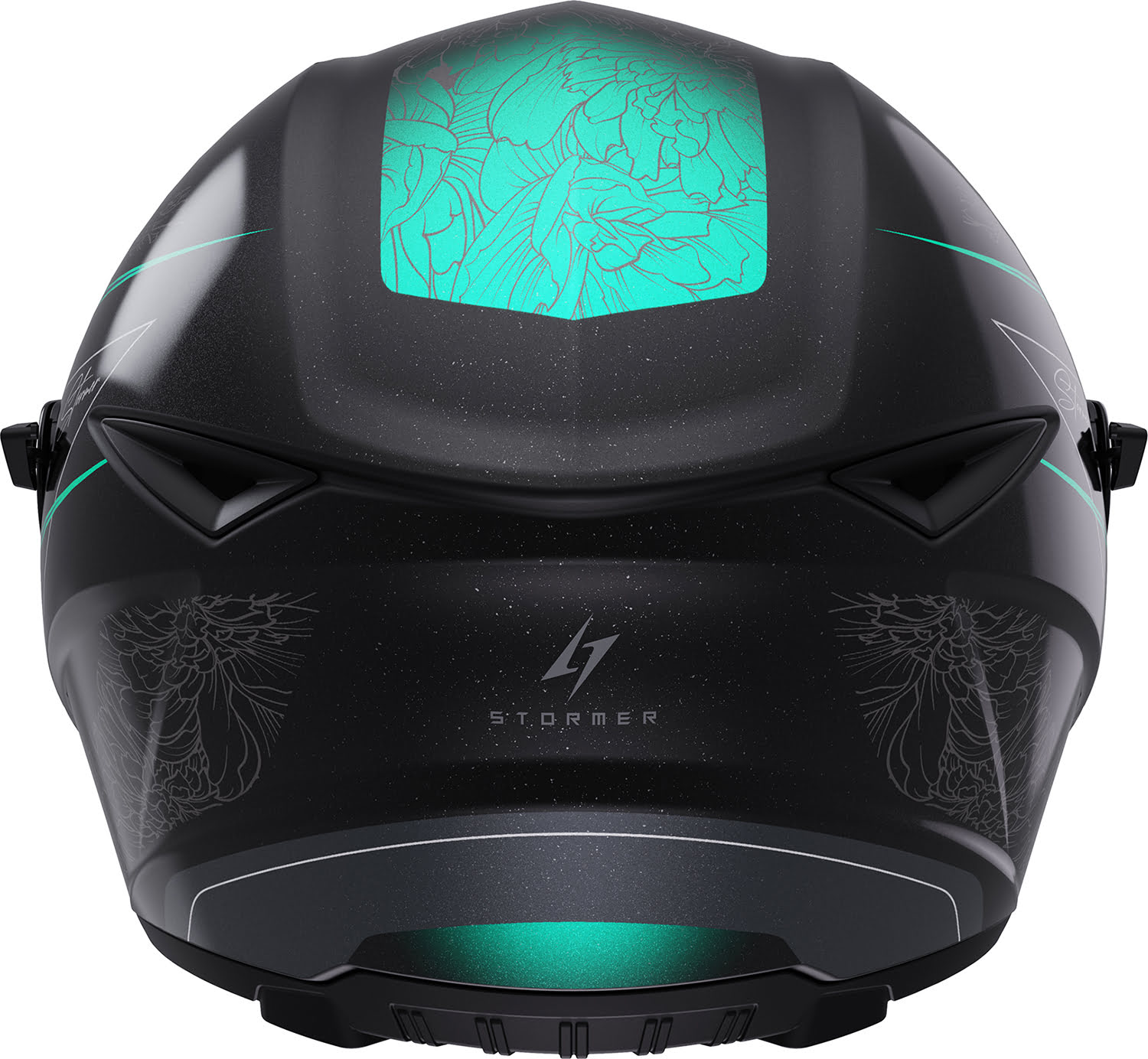 Capacete STRIKE BLOSSOM Azul / Turquesa Mate STORMER 