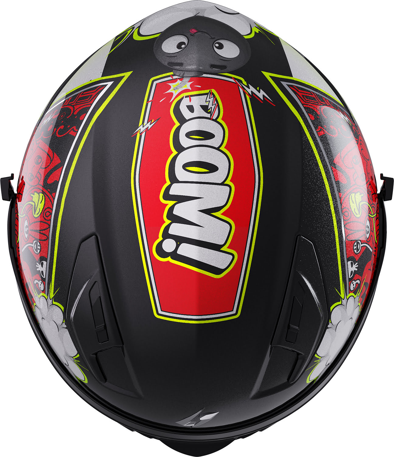 Helmet Kid STRIKE BOOM Red / Neon Yellow Pearly STORMER 