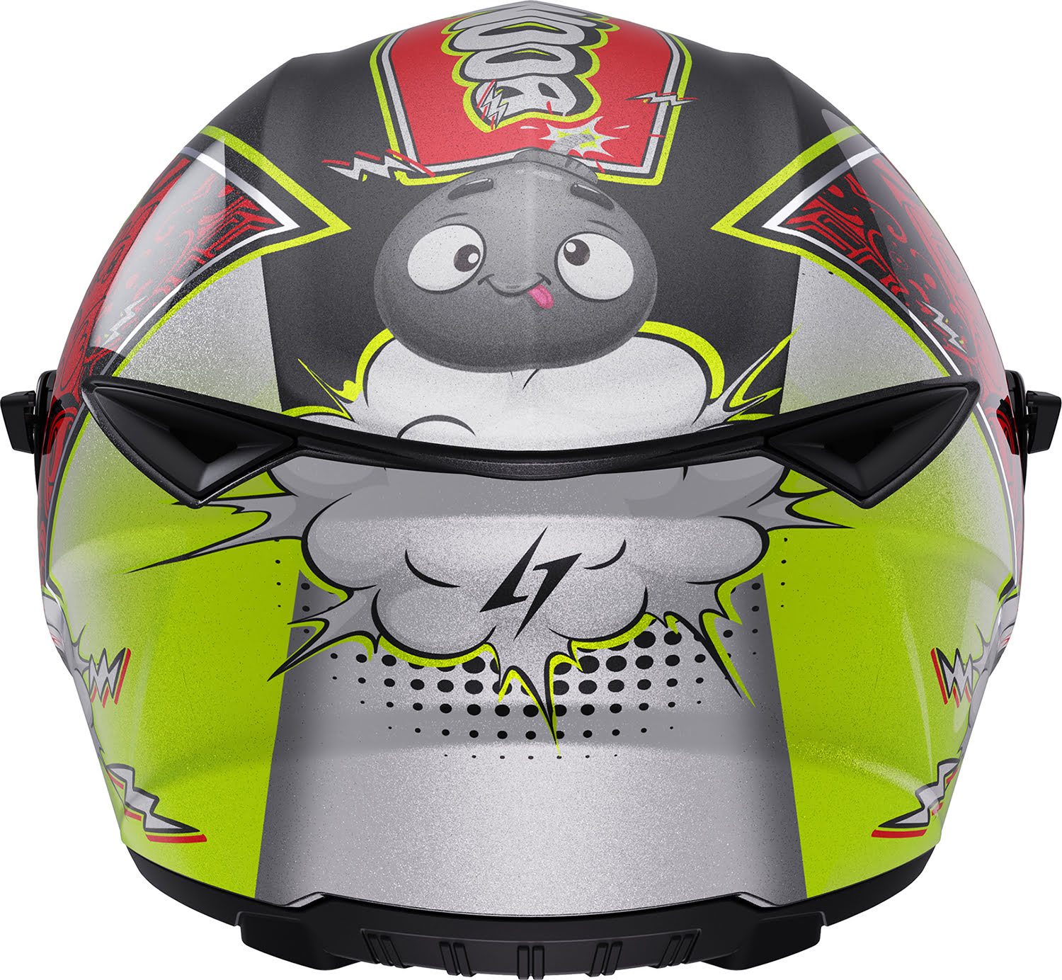 Helmet Kid STRIKE BOOM Red / Neon Yellow Pearly STORMER 