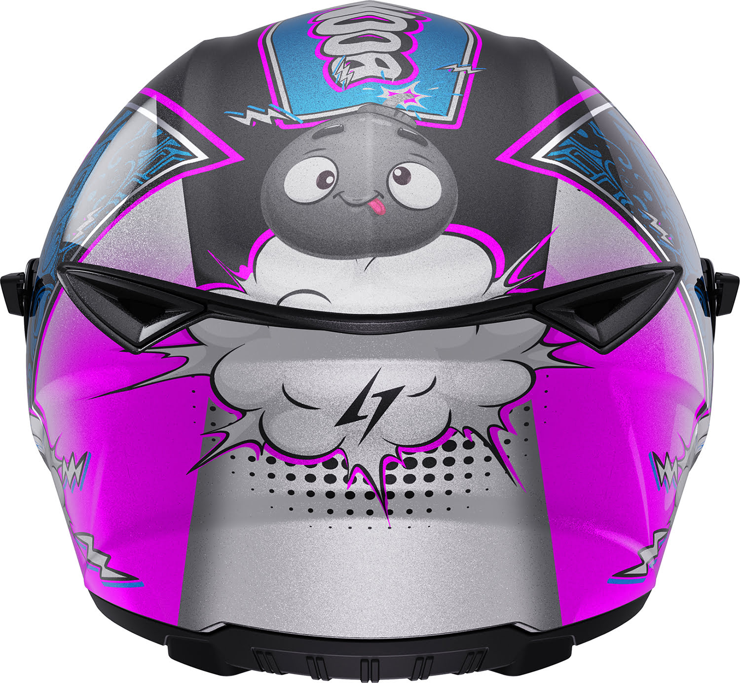 Capacete Criança STRIKE BOOM Azul / Rosa Pérola STORMER 