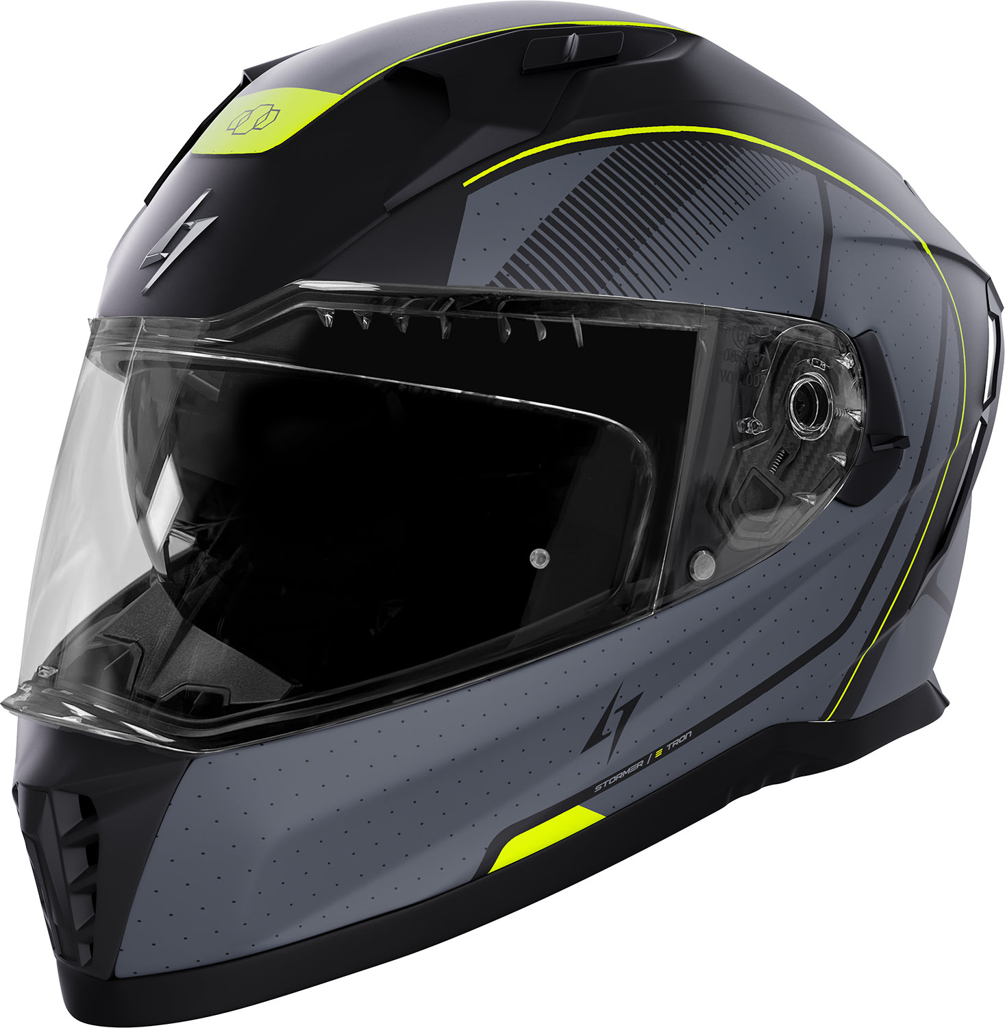 Capacete BLASTER TRON Amarelo Neon Metal Mate STORMER 