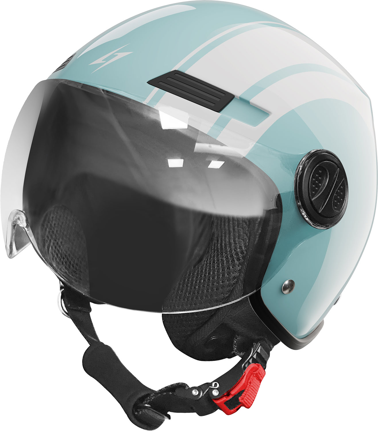 Capacete RIDE PATH Turquesa Brilho STORMER 