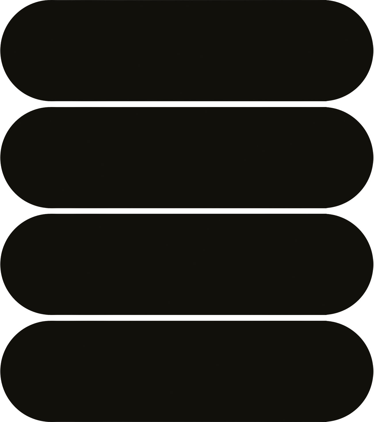 Autocolantes Refletores Pretos Para Capacetes (4un) STORMER 