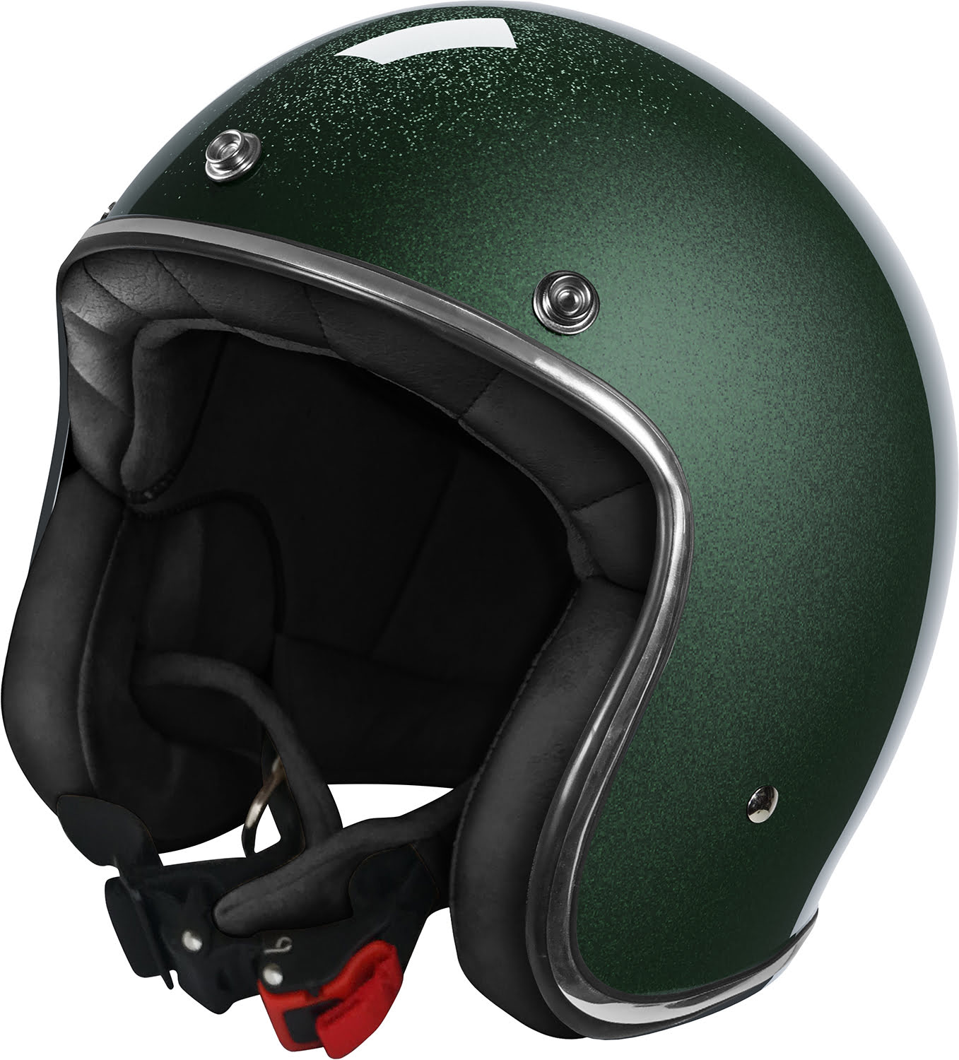 Capacete QUARTZ GLITTER Verde Brilho STORMER 