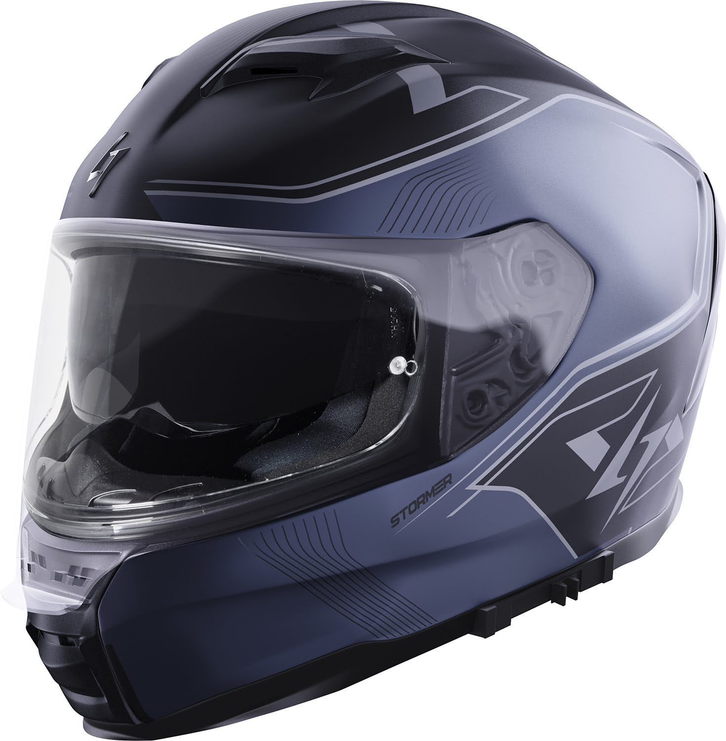 Helmet ZS 1001 TAKEN Grey / Silver Metal Matt STORMER 