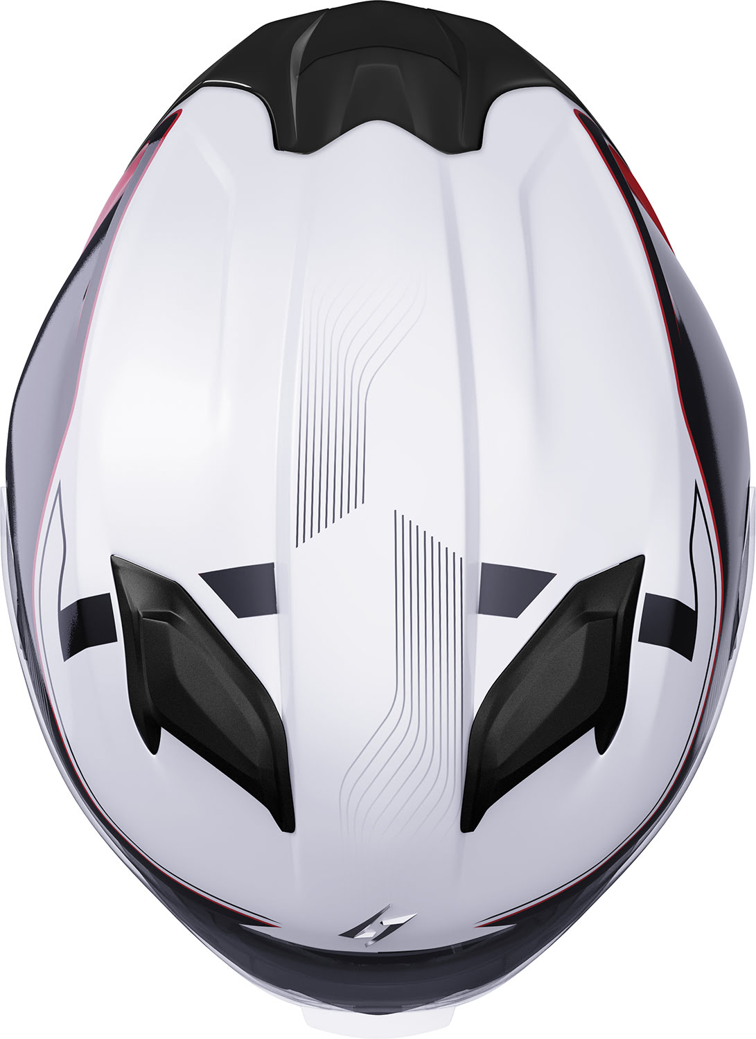 Capacete ZS 1001 TAKEN Branco / Vermelho Pérola STORMER 