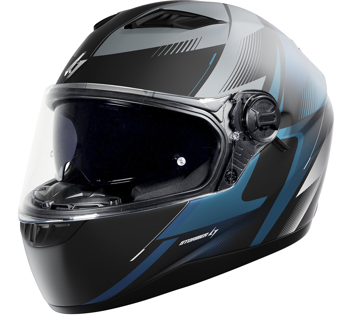Helmet PUSHER RUSH Blue Metal Matt STORMER - RacePro