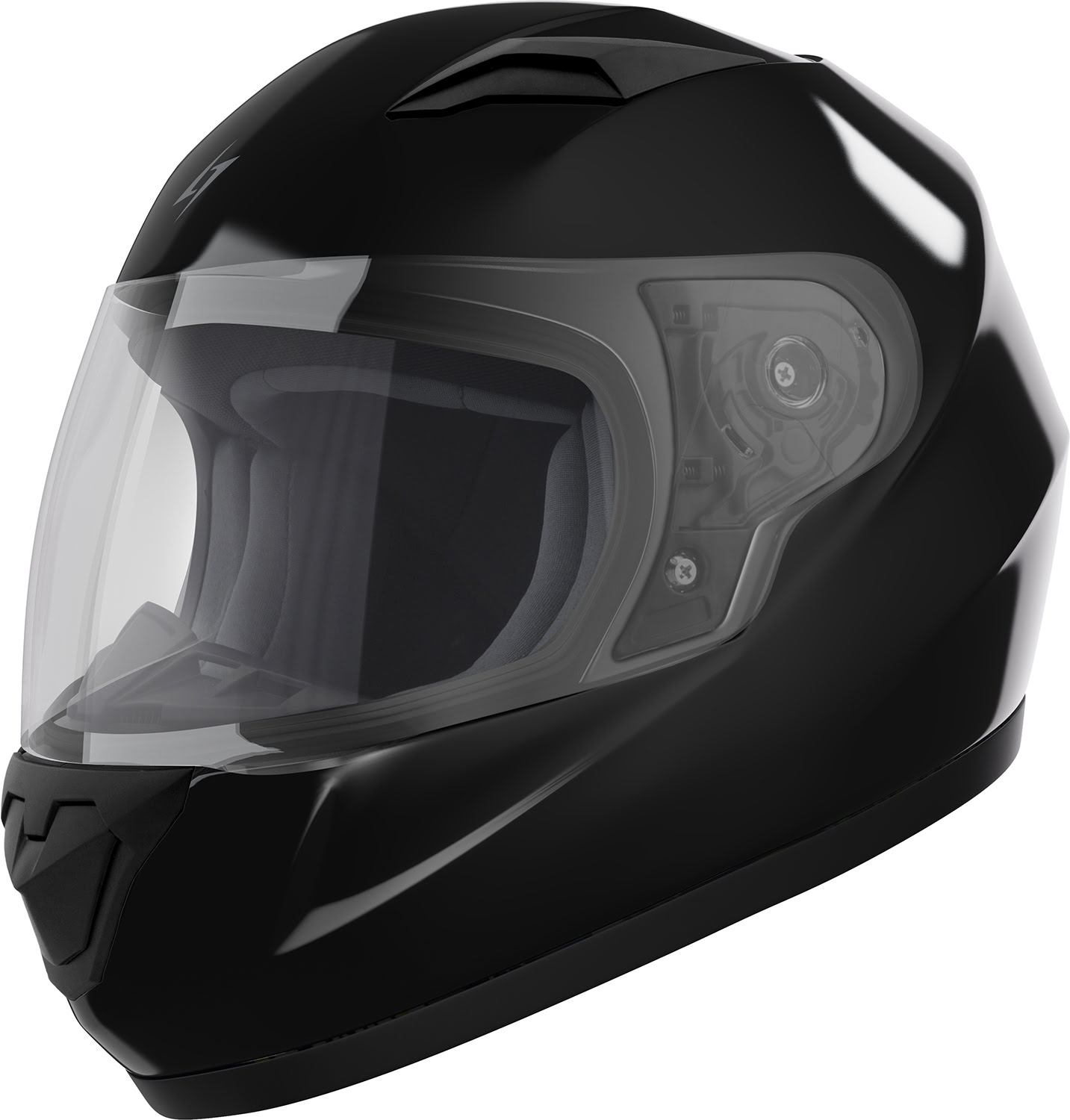 Helmet Kid RULE SOLID Black Glossy STORMER 