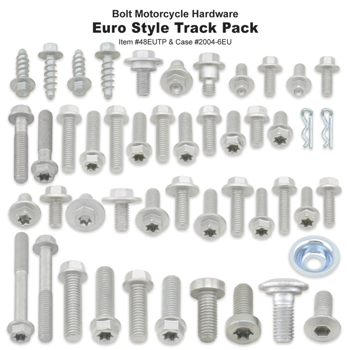 EURO STYLE TRACK PACK BOLT MOTORCYCLE HARDWARE 