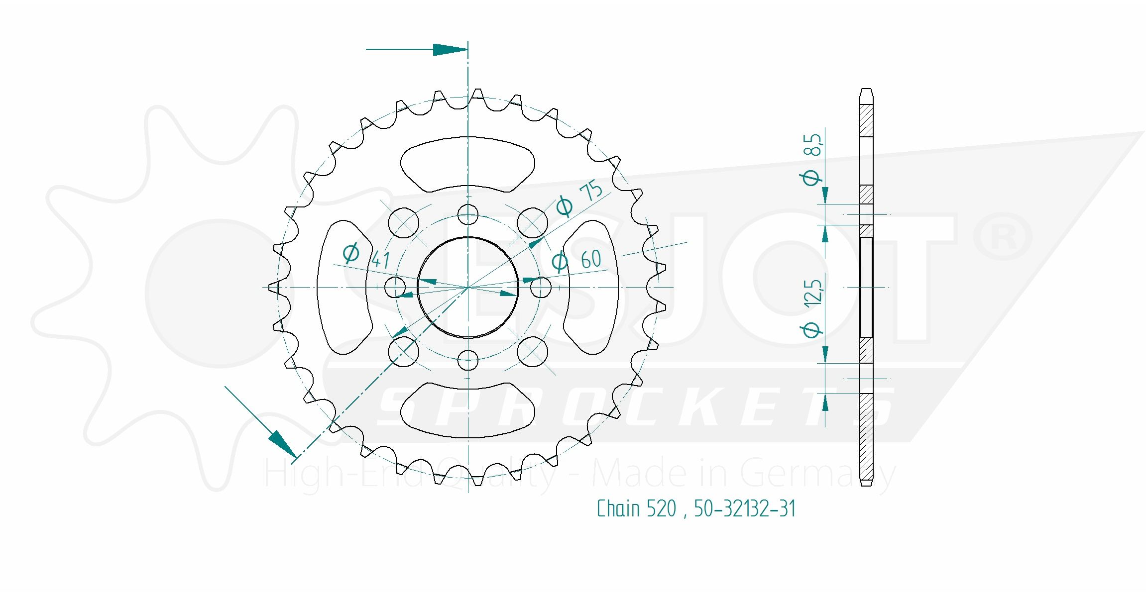 STEEL Rear sprocket ESJOT 