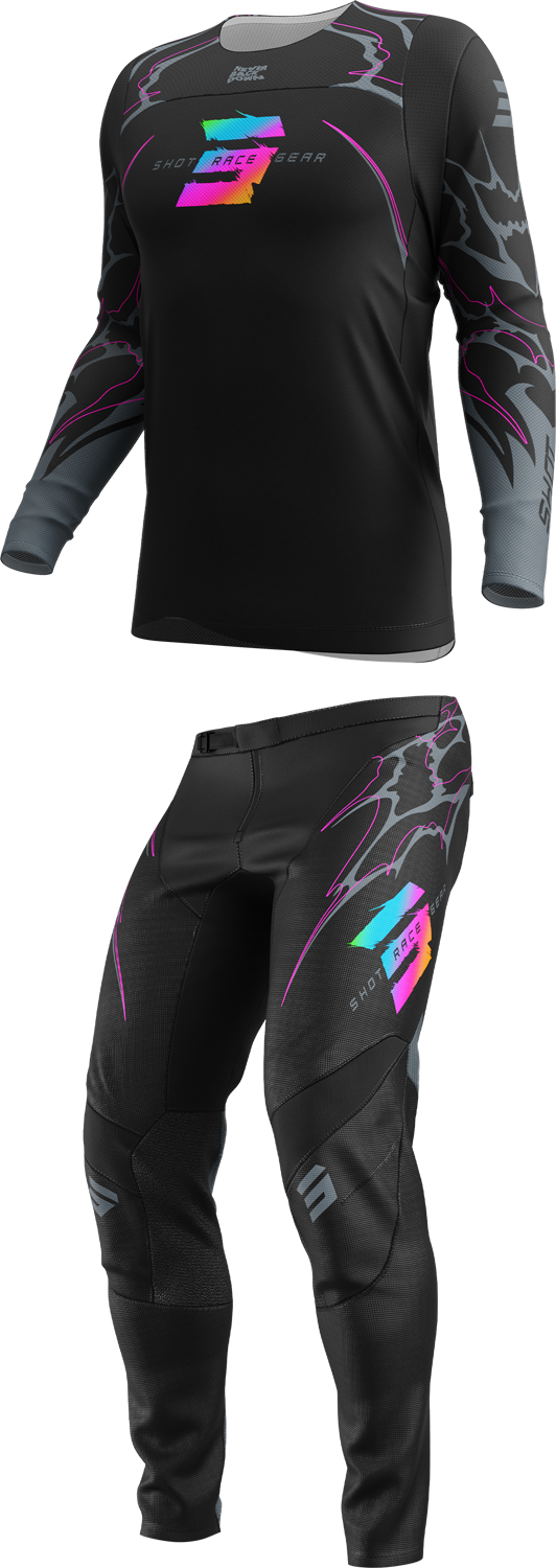 Kids Riding Gear CONTACT RAC Black SHOT 