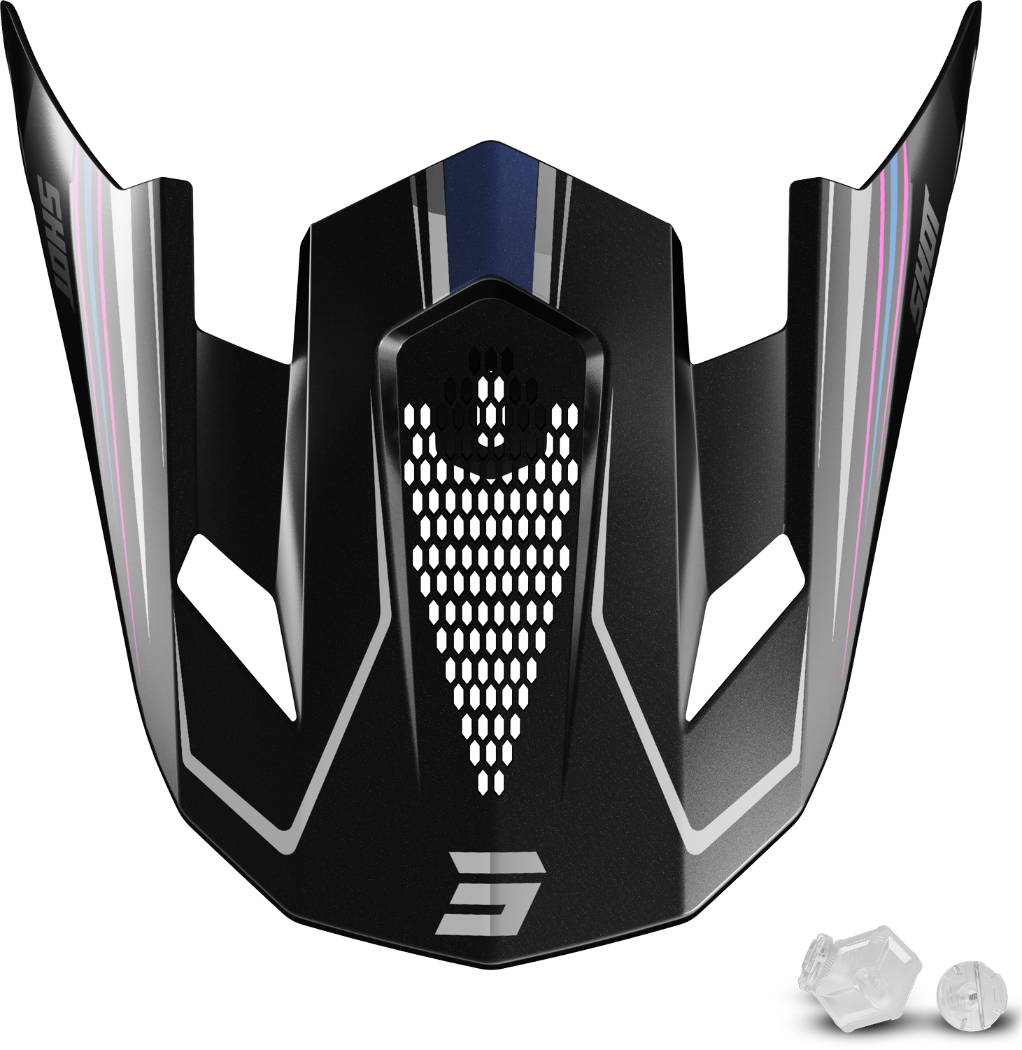 Pala Capacete LITE GLORY Preta Pérola SHOT 