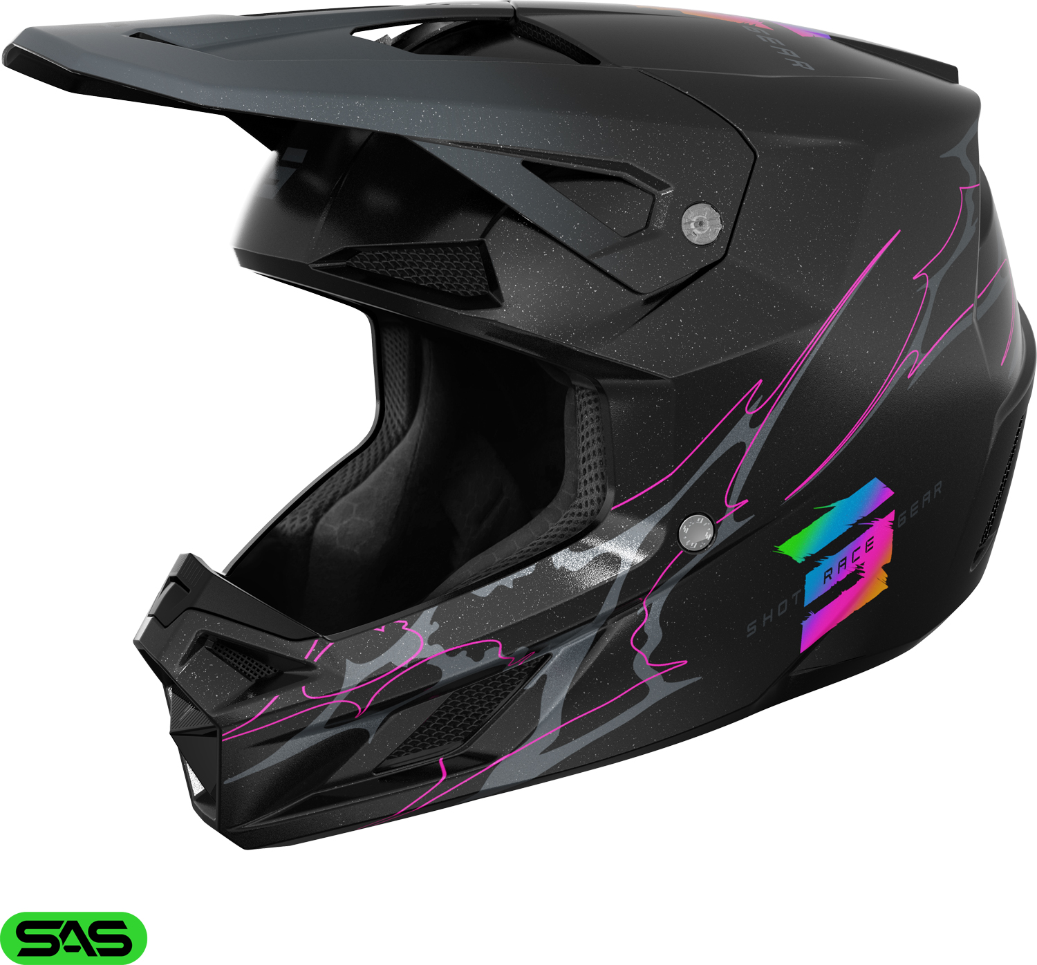 HELMET SPEED RAC BLACK_PEARLY SHOT 
