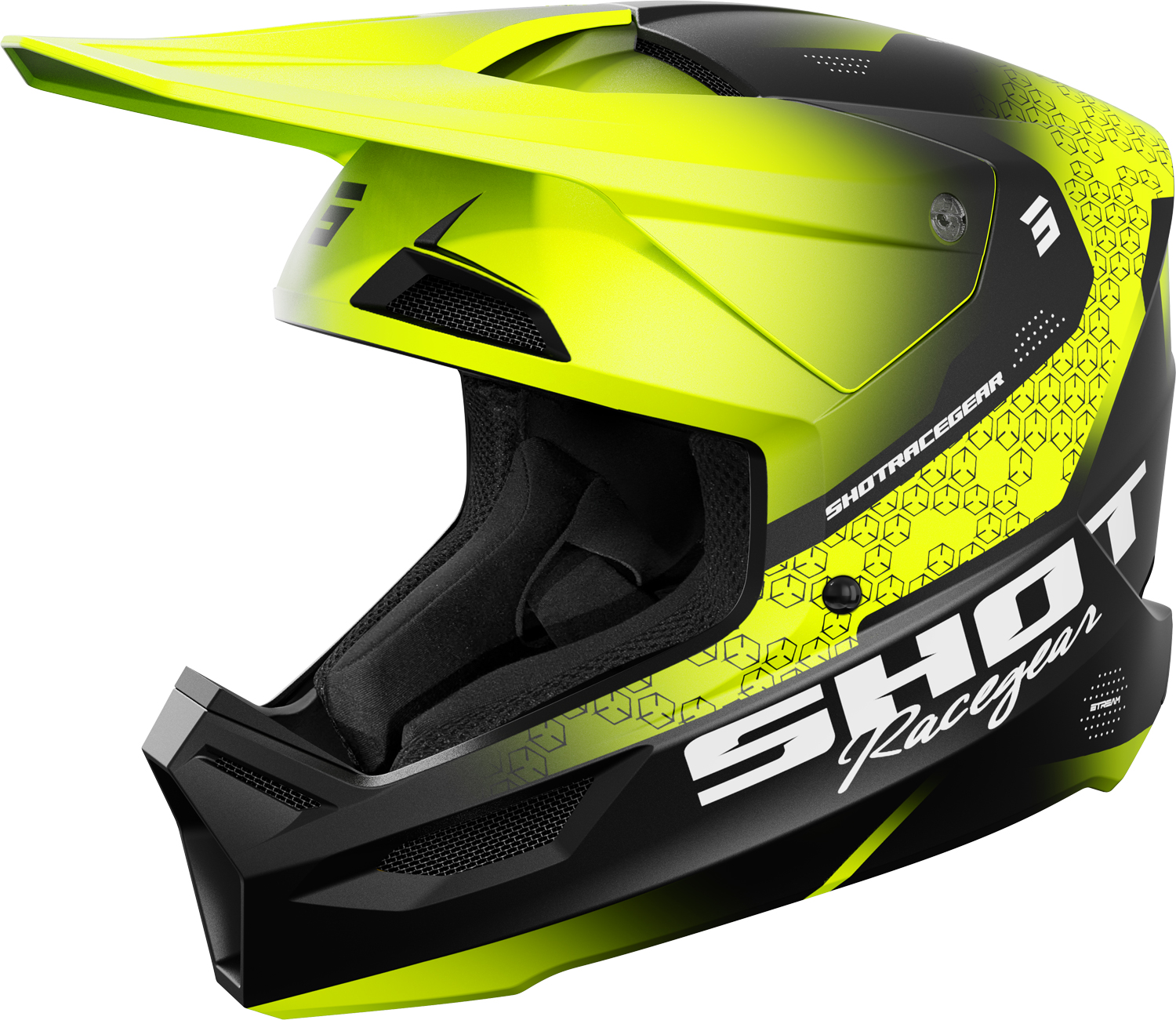 Capacete FURIOUS STREAM Amarelo Neon Mate SHOT 