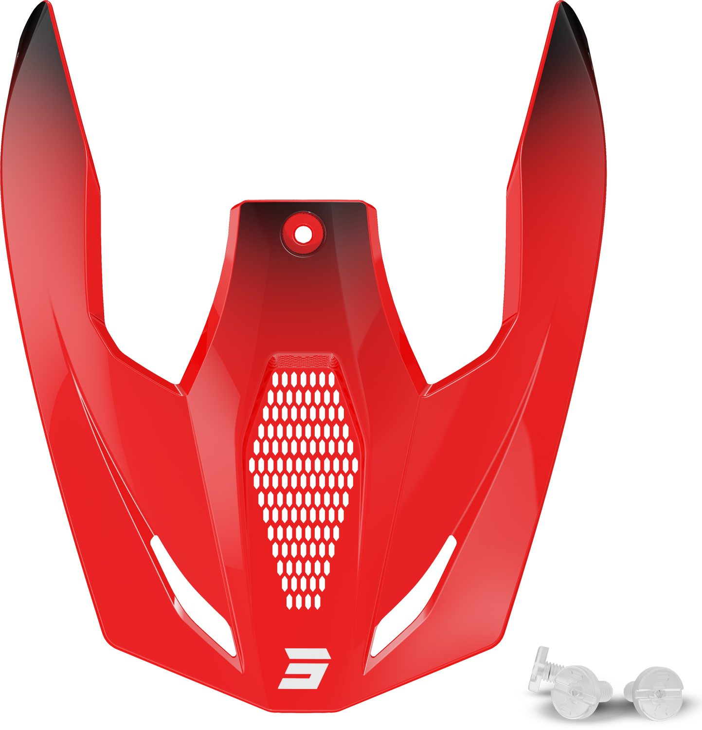 Pala Capacete FURIOUS STREAM Vermelha Brilho SHOT 