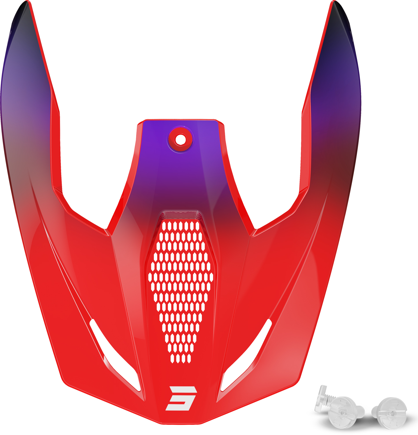 Pala Capacete Criança FURIOUS STREAM Vermelha Brilho SHOT 