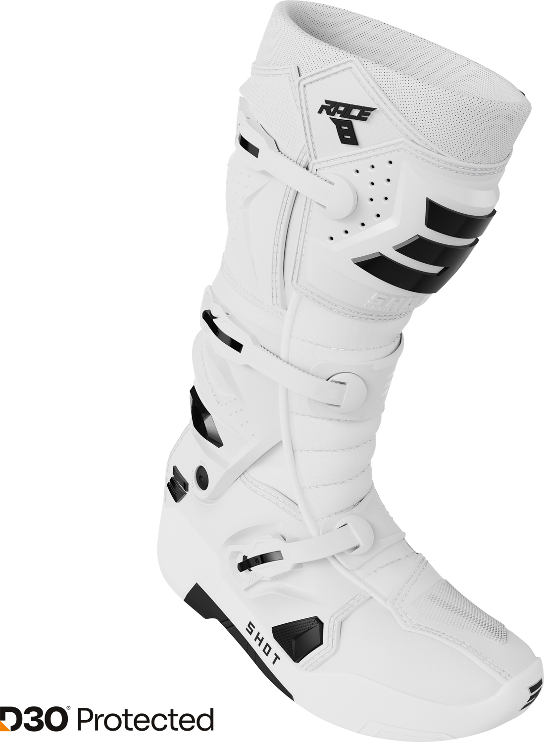 BOOTS RACE 8 WHITE SHOT 