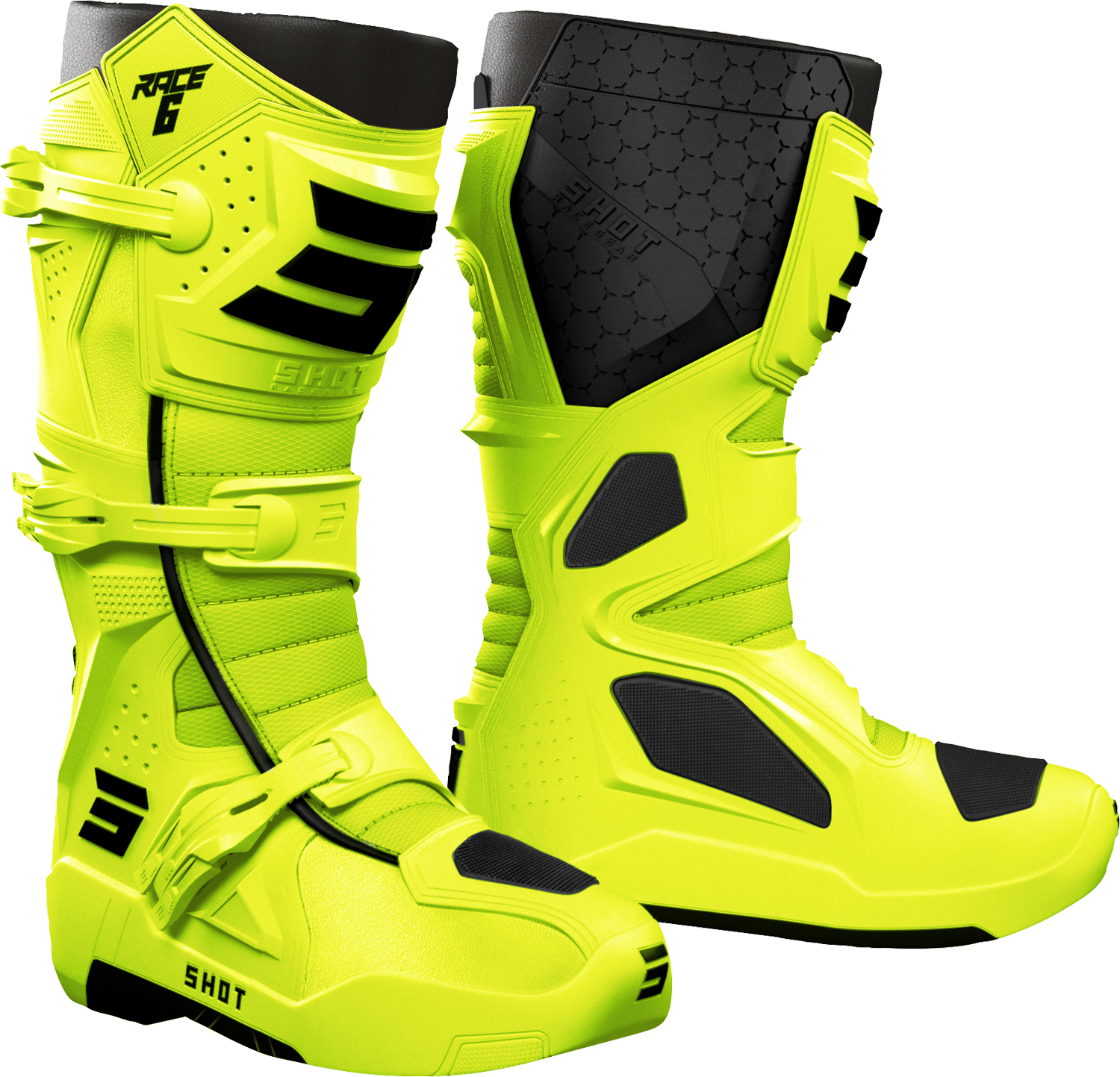 Botas RACE 6 Amarelas Neon SHOT 