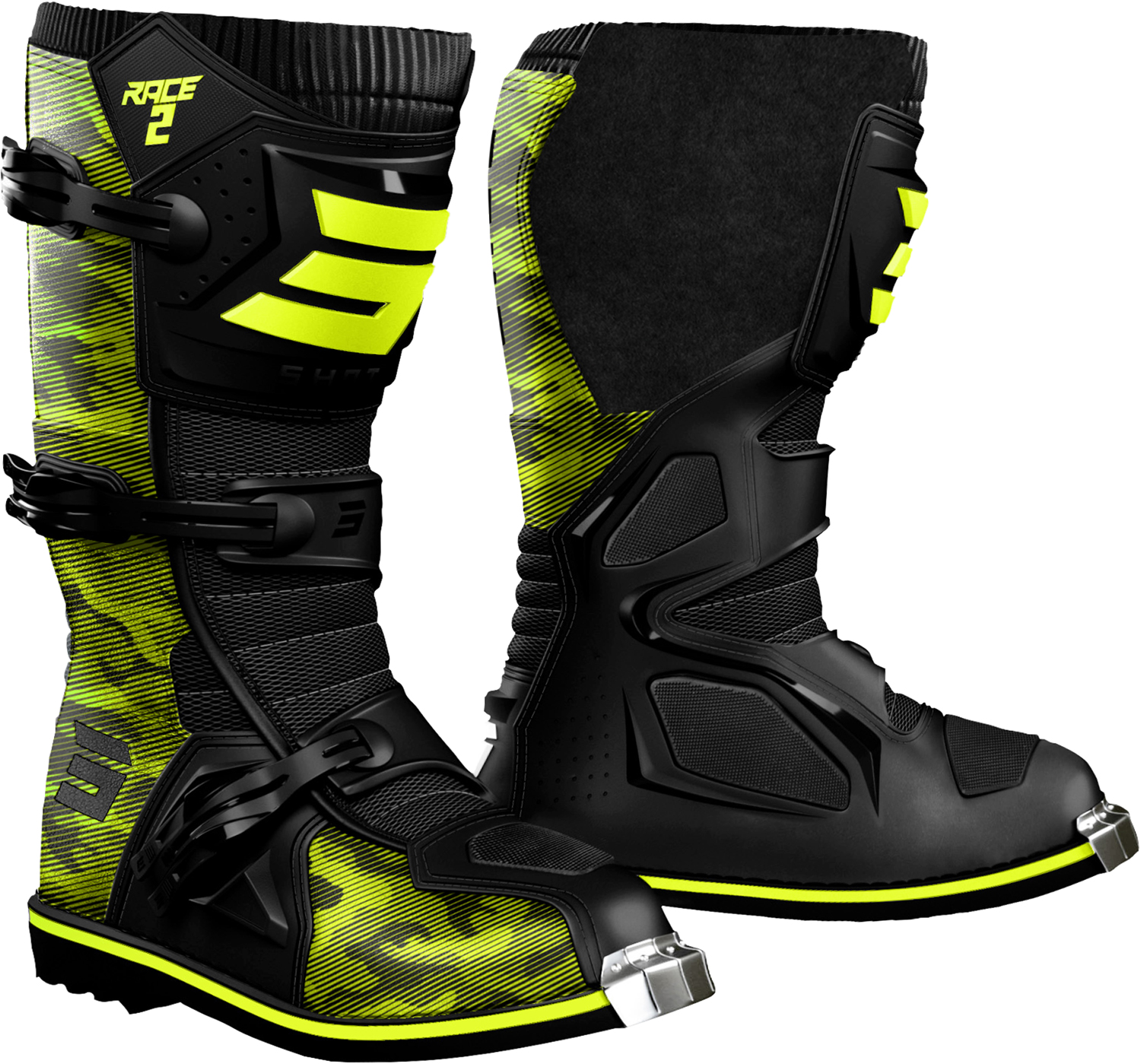 Botas Criança RACE 2 TACTIC Amarelas Neon SHOT 