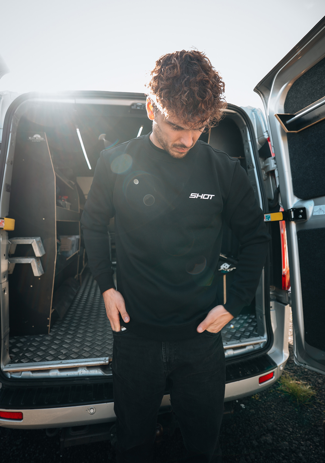 SWEATSHIRT WIDE BLACK SHOT 