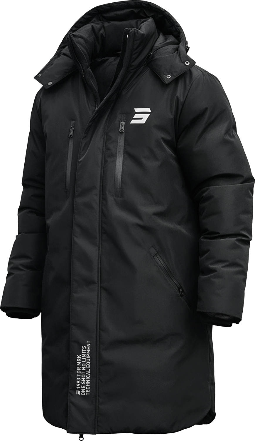 Casaco / Parka Comprida CREW Preta SHOT 
