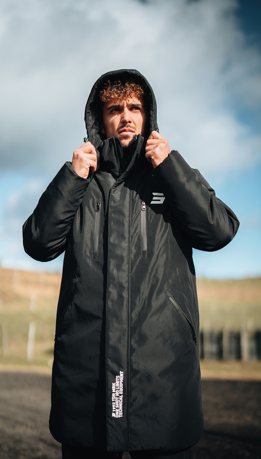 Casaco / Parka Comprida CREW Preta SHOT 