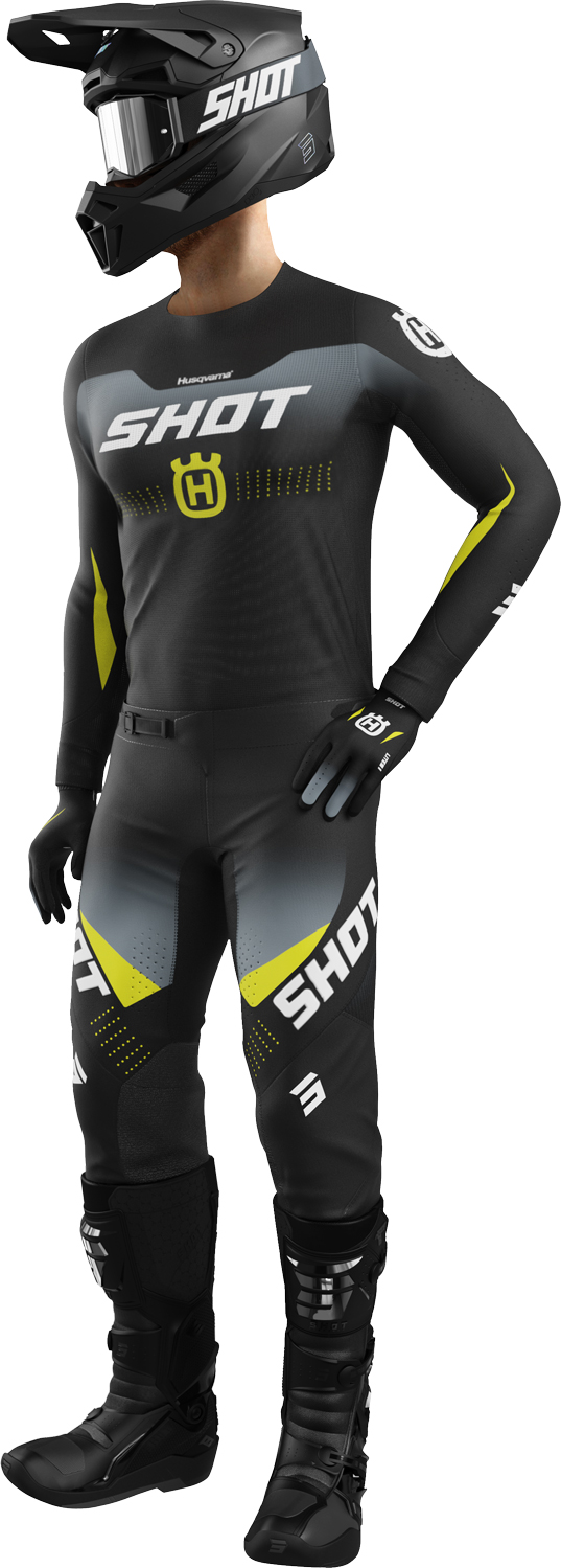 Equipamento AEROLITE HUSQVARNA Preto / Cinza SHOT 