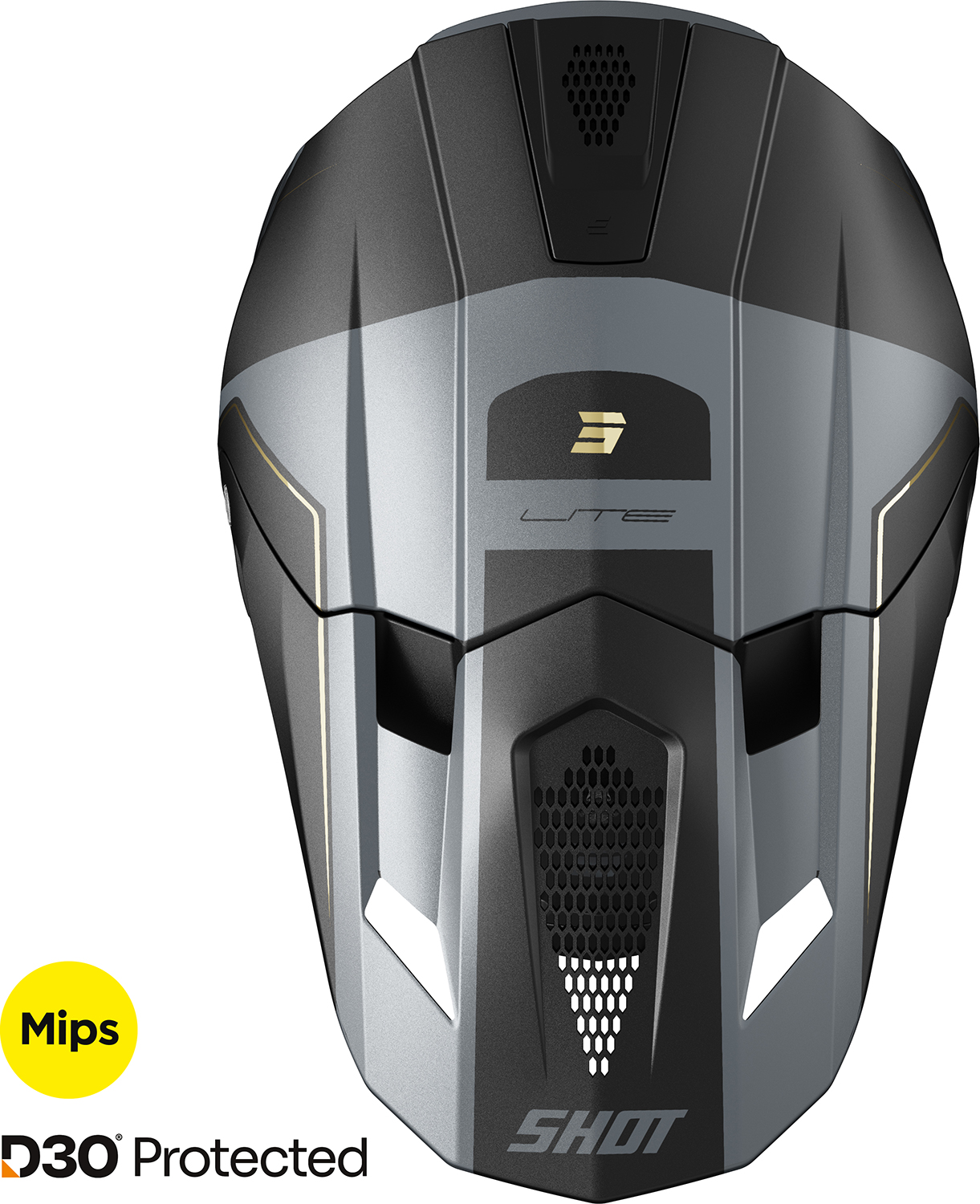 Helmet LITE S10 Black / Grey Matt SHOT 