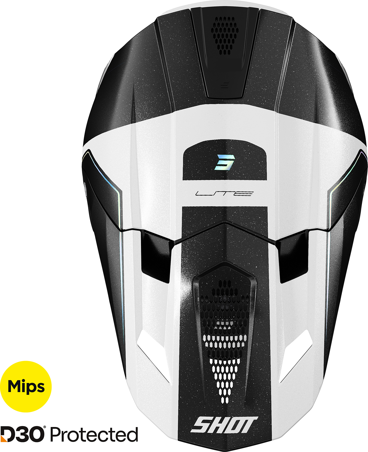 Capacete LITE S10 Holographic Pérola SHOT 