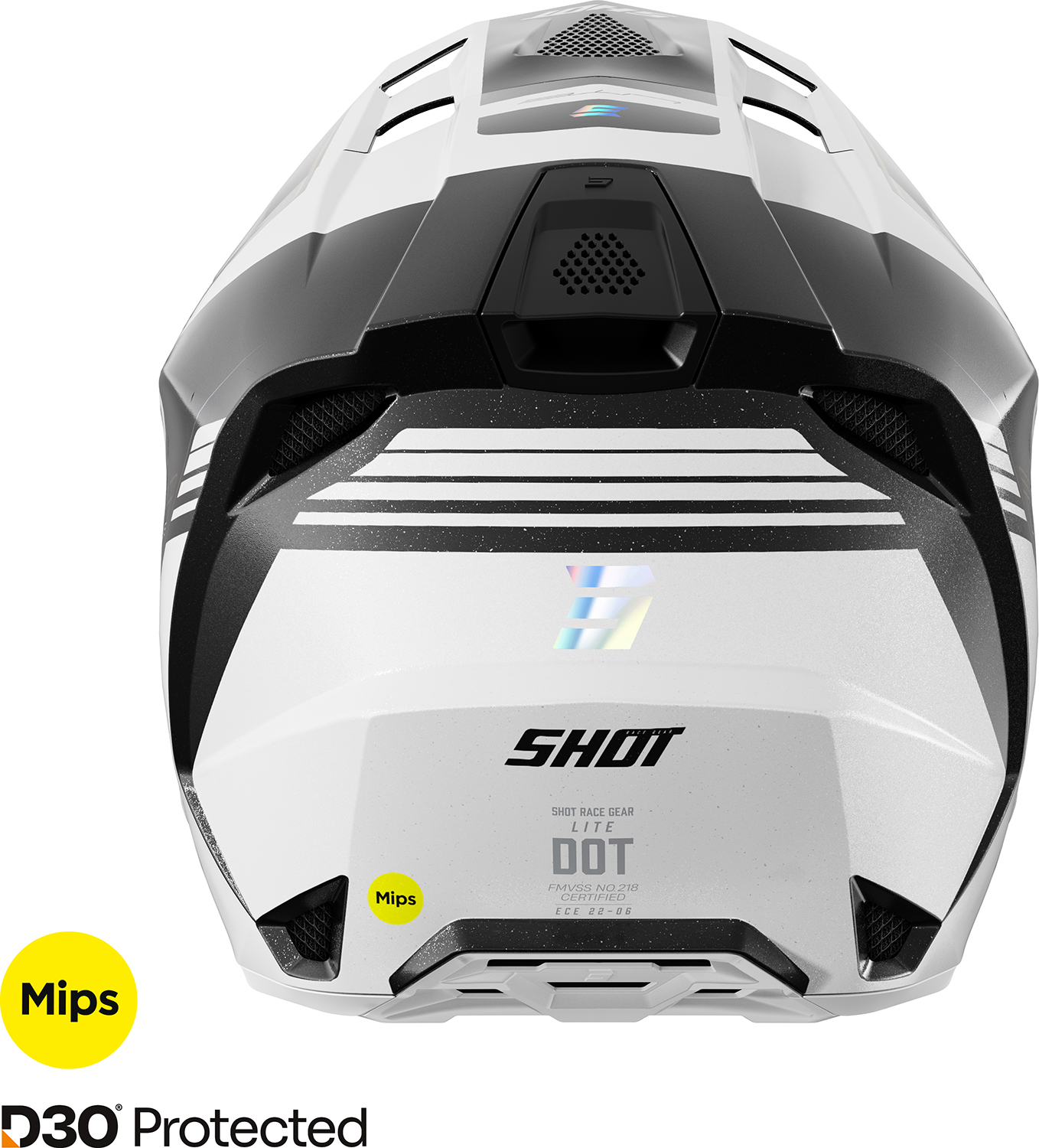 Capacete LITE S10 Holographic Pérola SHOT 