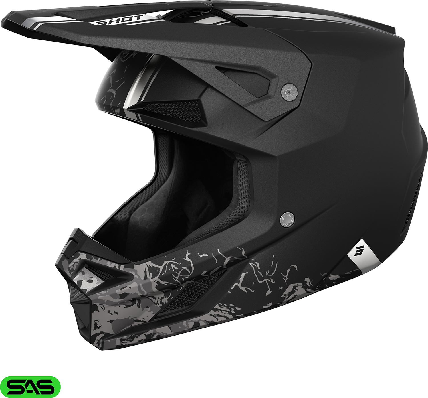 Capacete SPEED BATTLE Preto Mate SHOT 