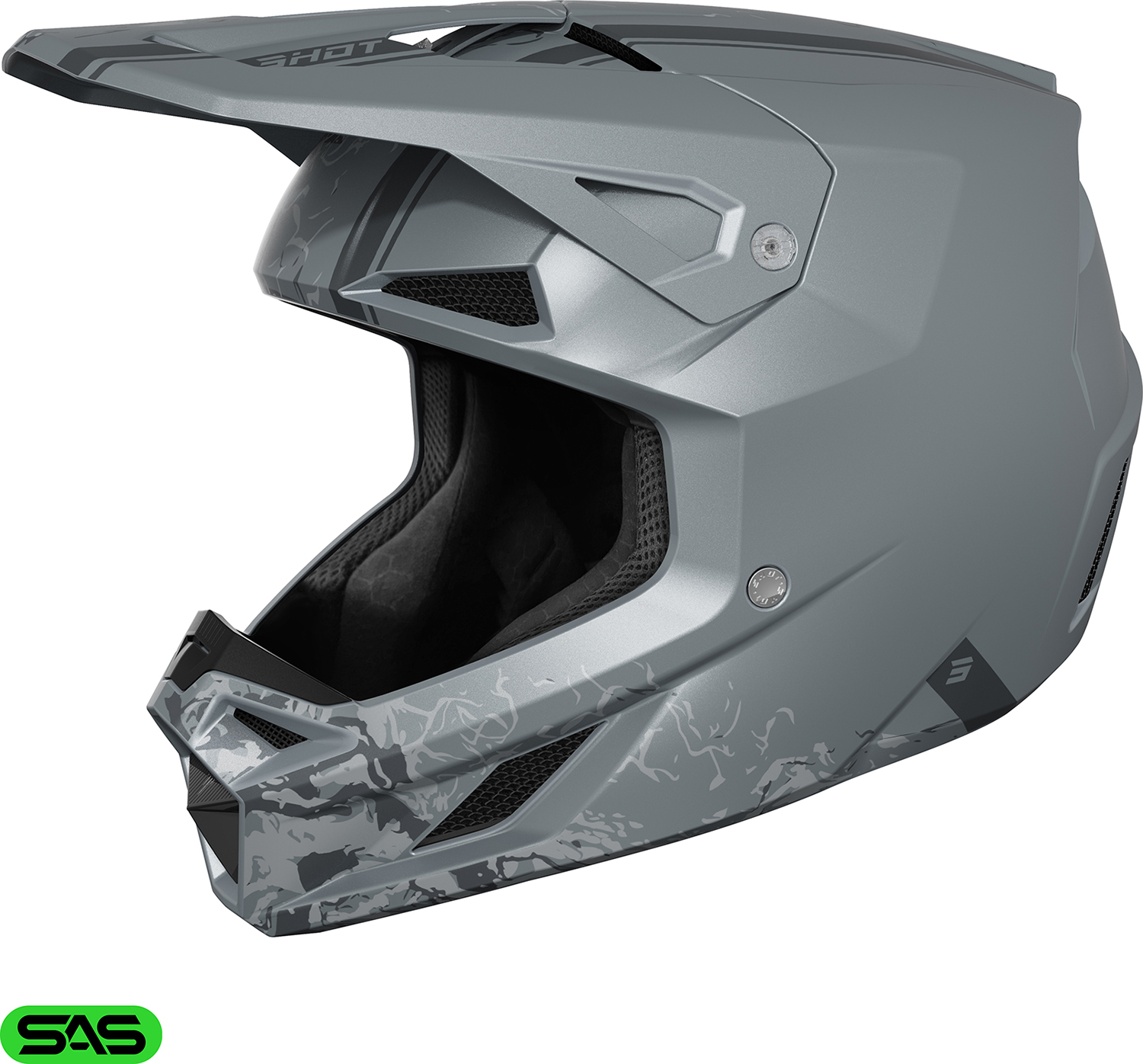 Helmet SPEED BATTLE Grey Matt SHOT 