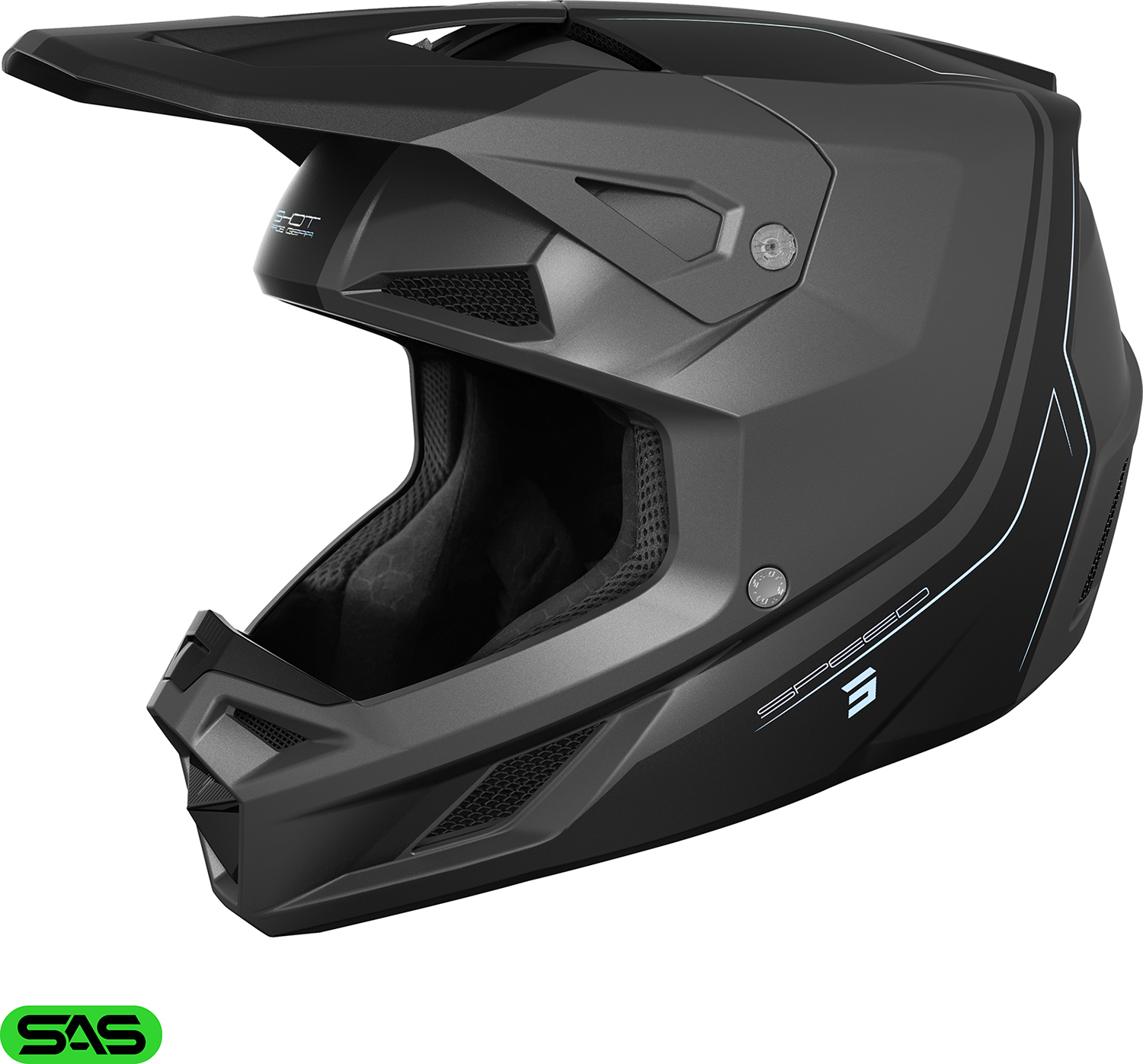 Capacete SPEED FURY Cinza Mate SHOT 