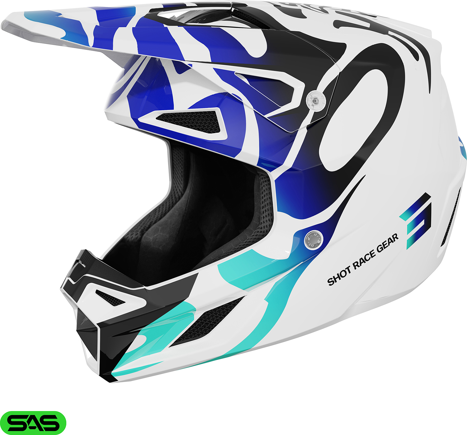 Capacete SPEED GHOST Azul Brilho SHOT 