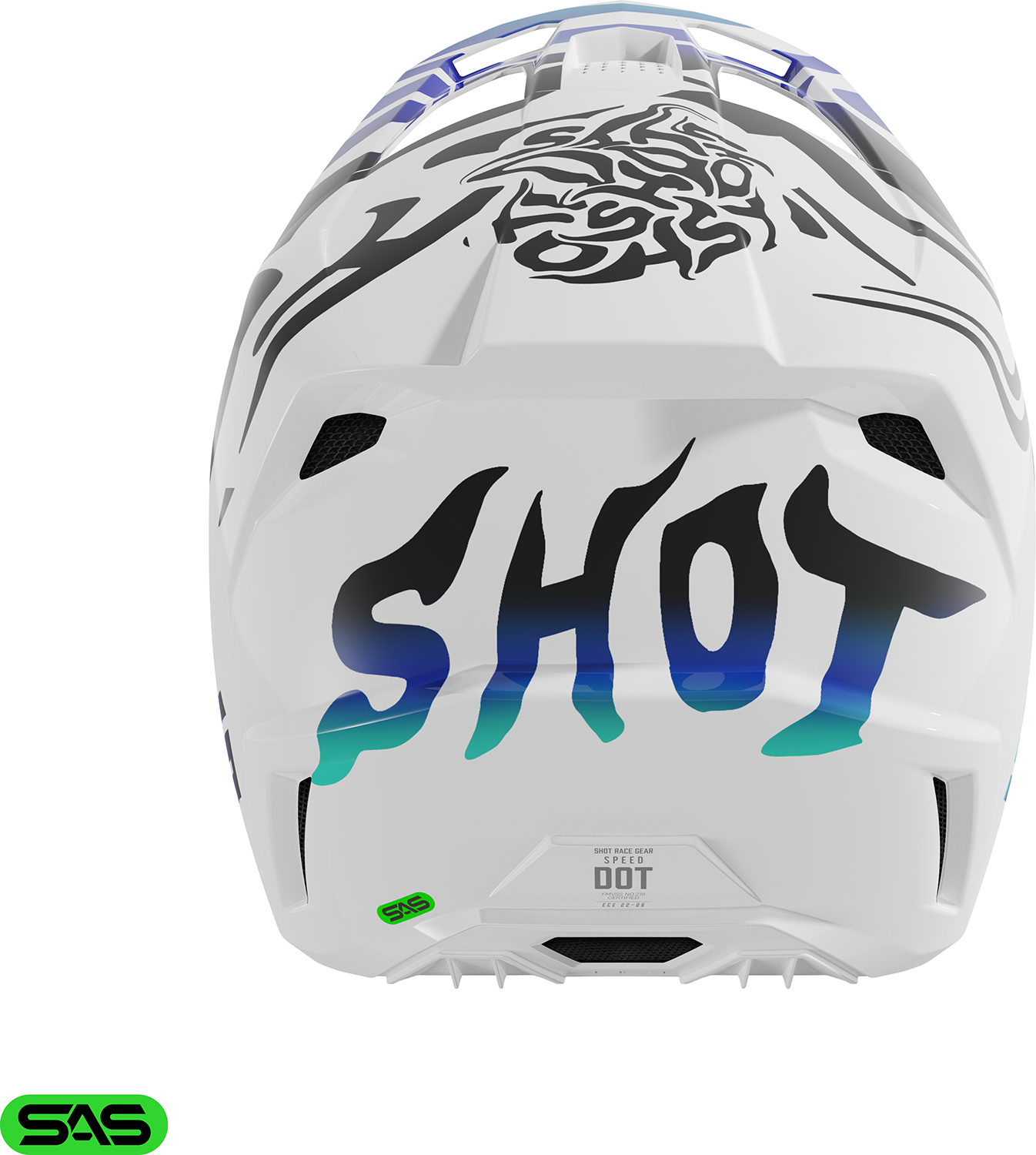 Capacete SPEED GHOST Azul Brilho SHOT 