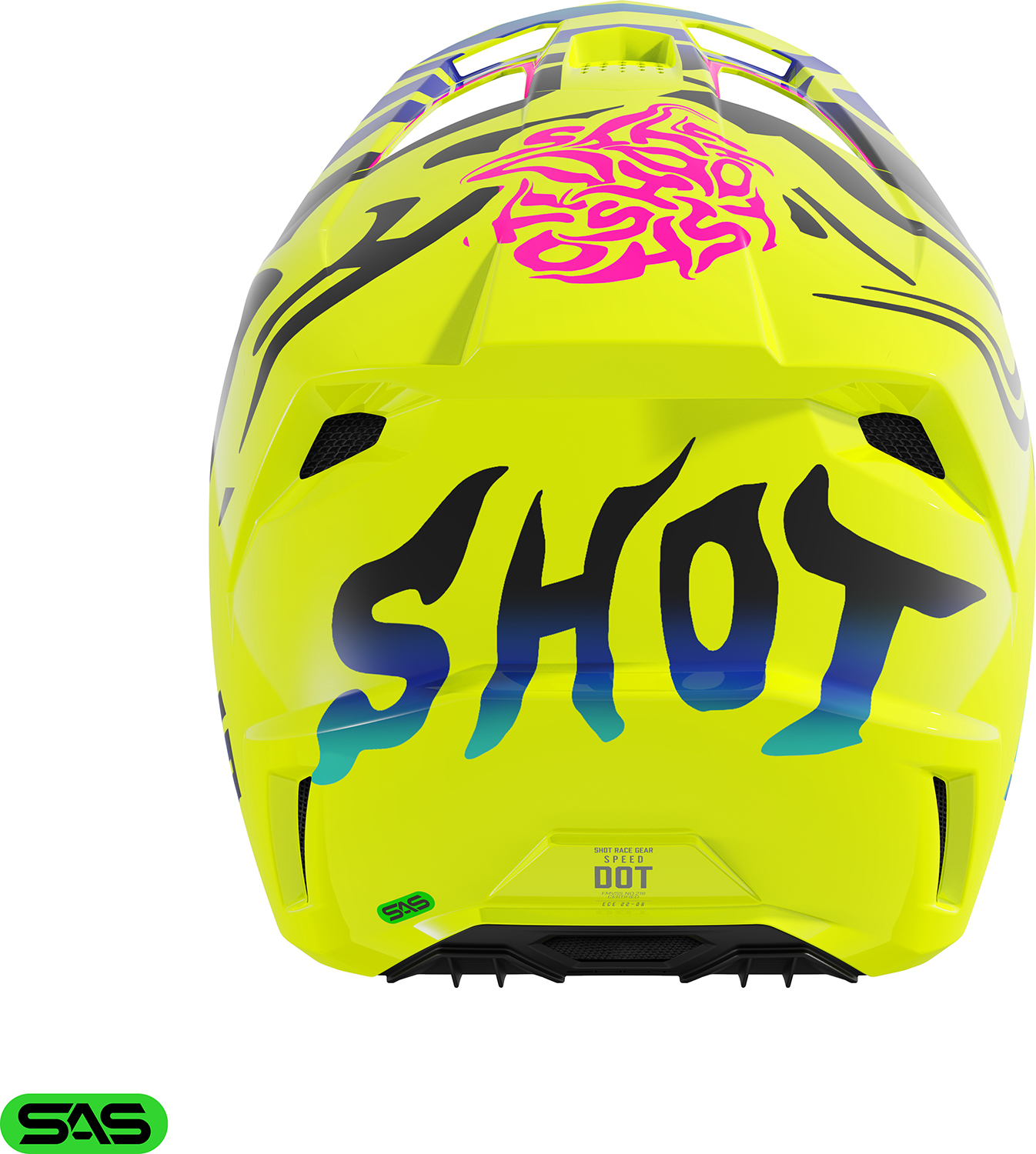 Capacete Criança SPEED GHOST Amarelo Neon Brilho SHOT 