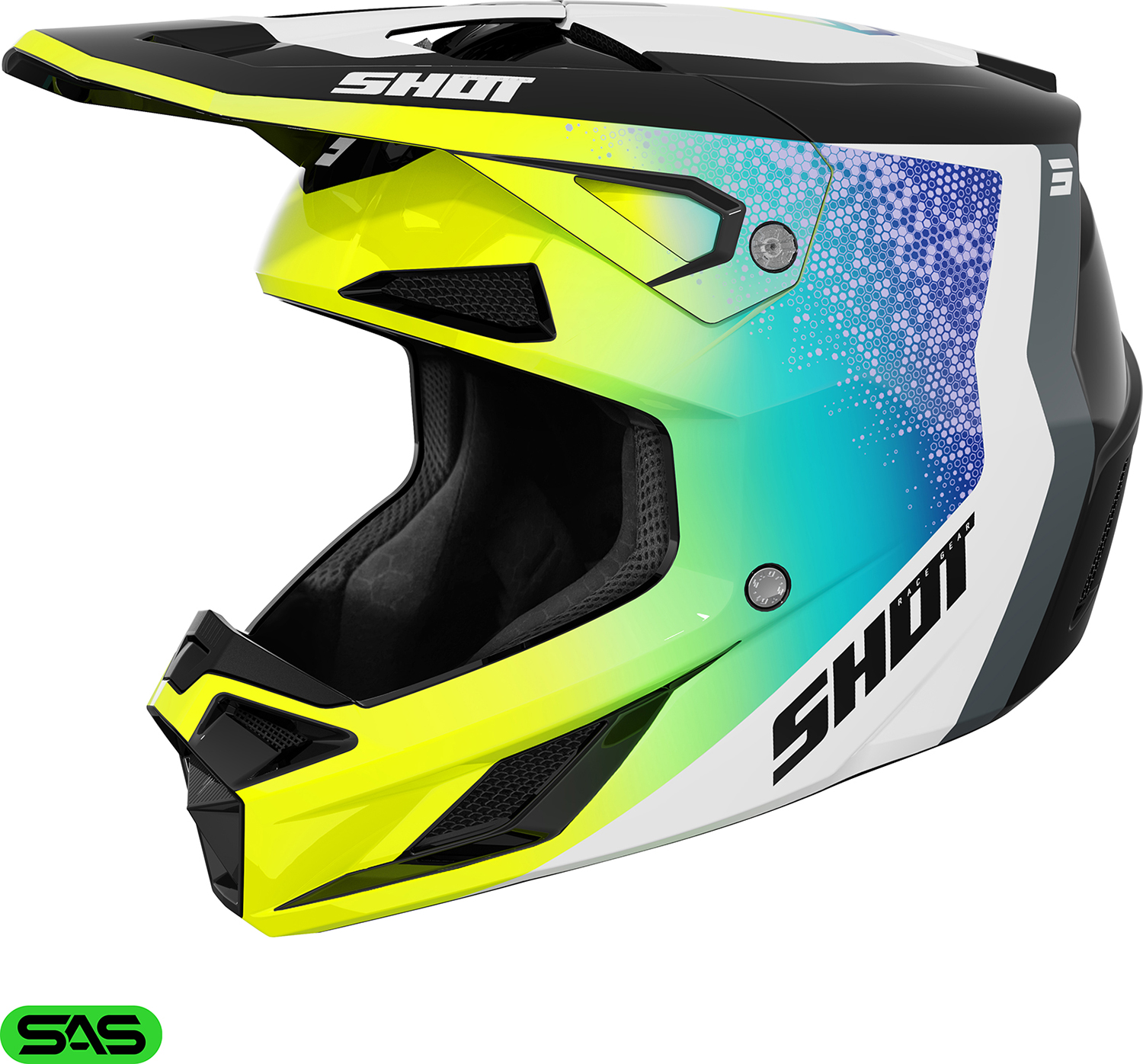 Helmet SPEED HYBRID Neon Yellow Glossy SHOT 