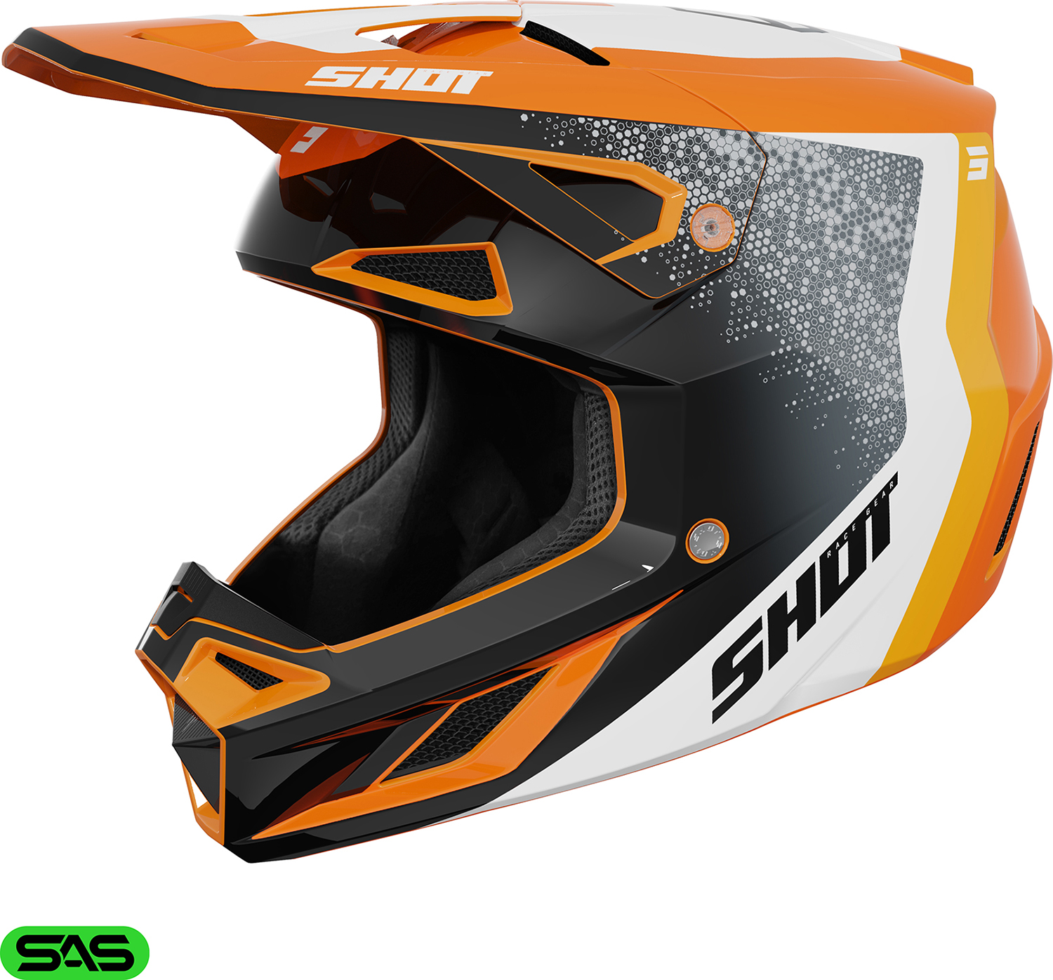 Capacete SPEED HYBRID Laranja Brilho SHOT 
