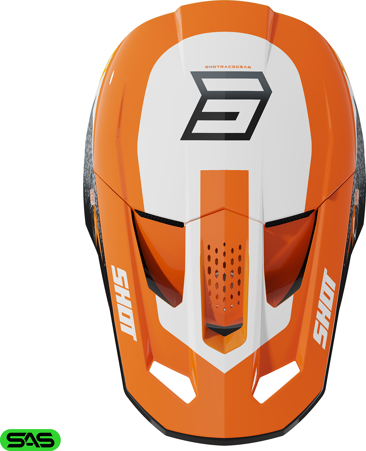 Capacete SPEED HYBRID Laranja Brilho SHOT 